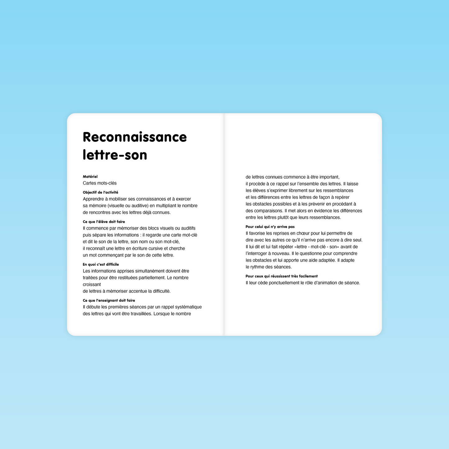16 séances Connaissance des lettres CP