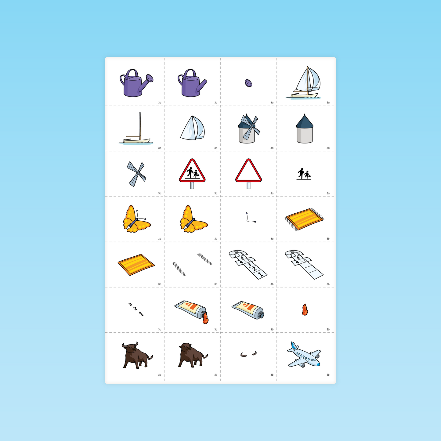 Fiche MS pour associer objets du quotidien et leurs détails visuels