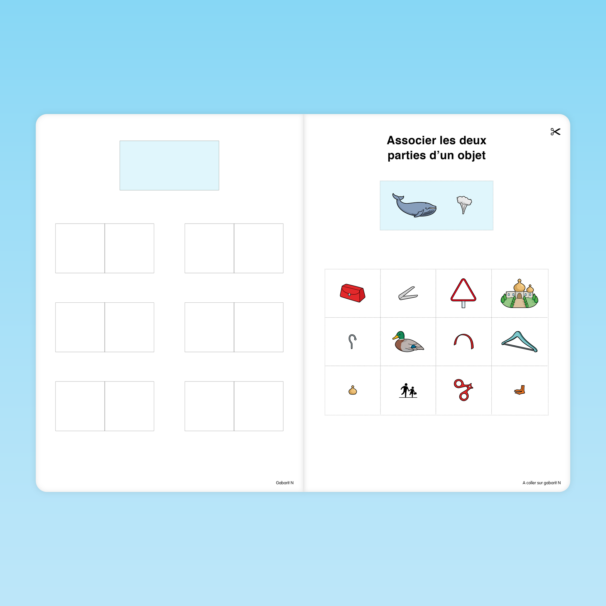 Fiche MS pour associer deux parties d’un objet (ex : baleine)