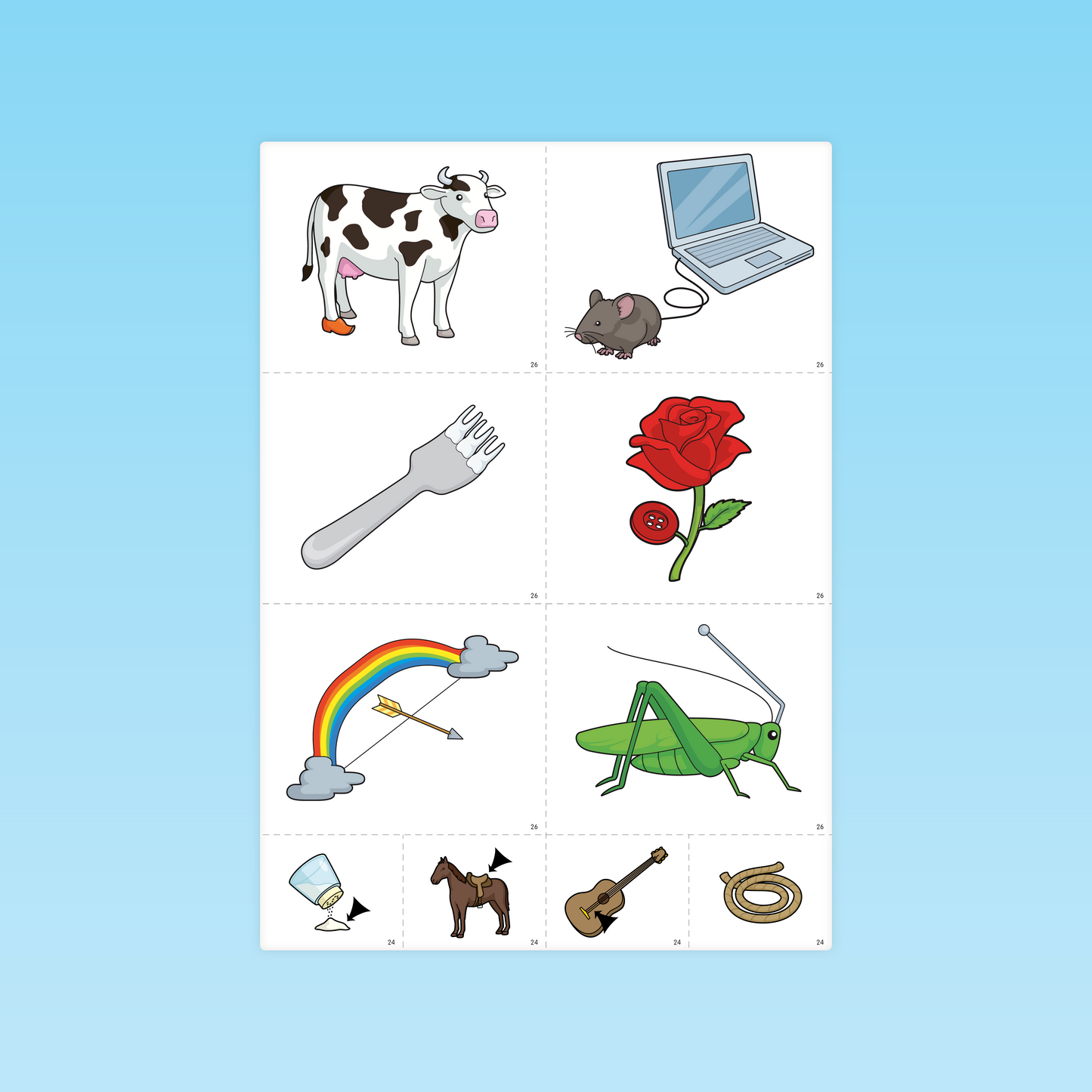 cartes images de mots homophones pour guide langage et vocabulaire GS