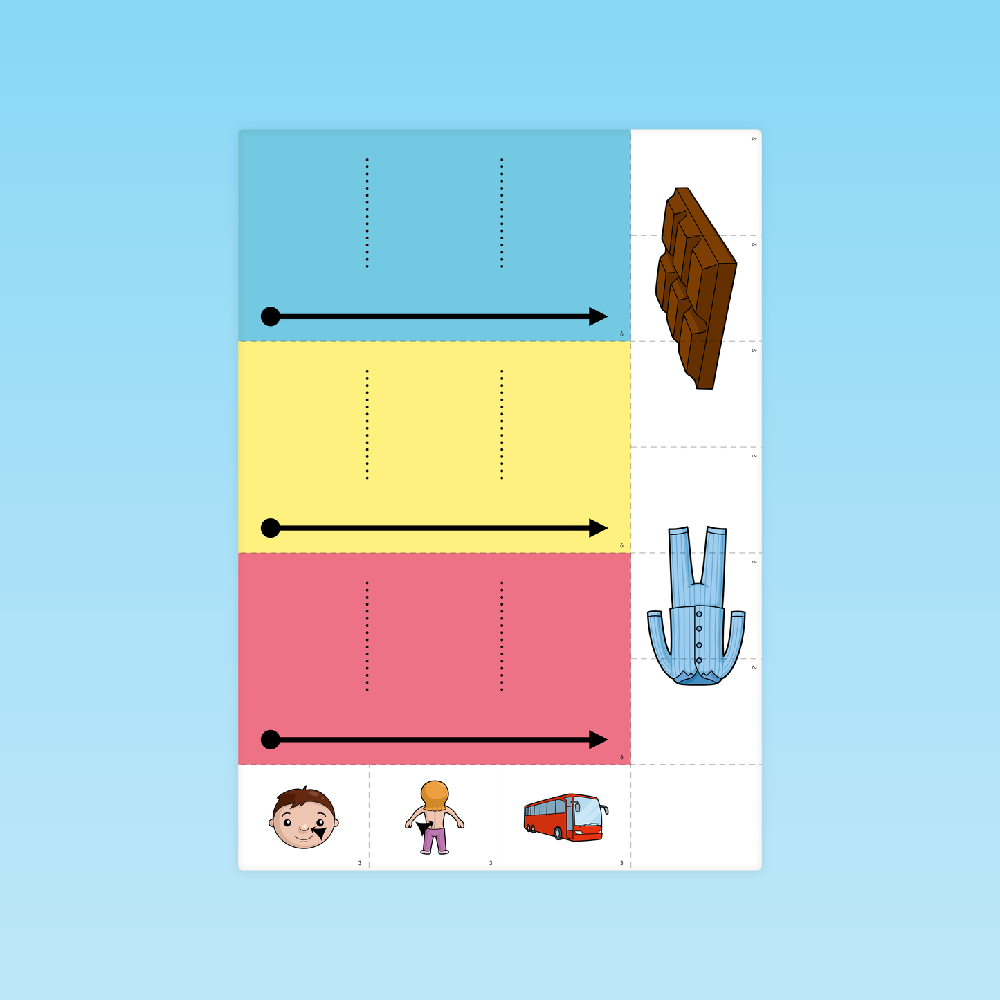 Activité de manipulation syllabique avec cartes directionnelles et images