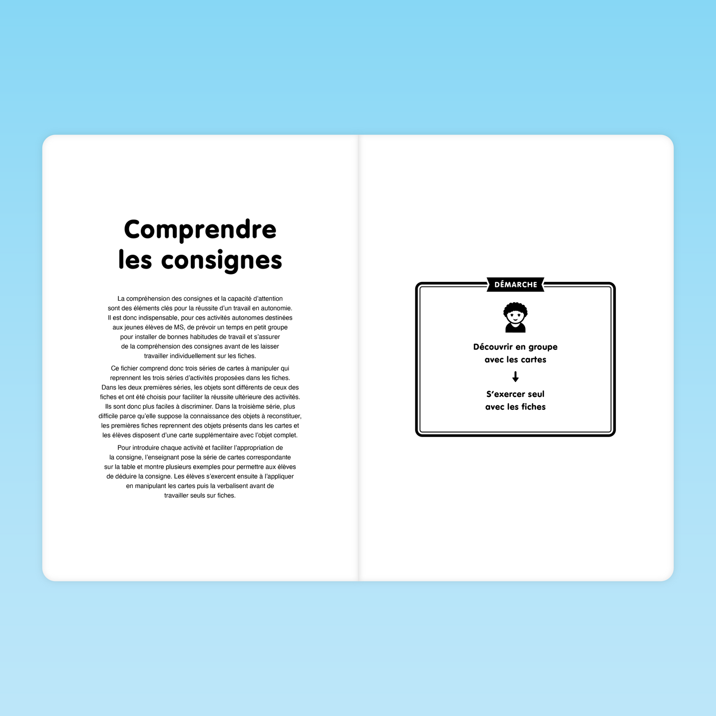 Comprendre les consignes pour utiliser les fiches Discrimination visuelle MS