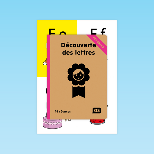couverture du guide Découverte des lettres FENCDSVG pour la grande section, 16 séances GS