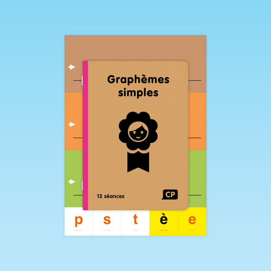 couverture du guide pédagogique Graphèmes simples CP avec 12 séances