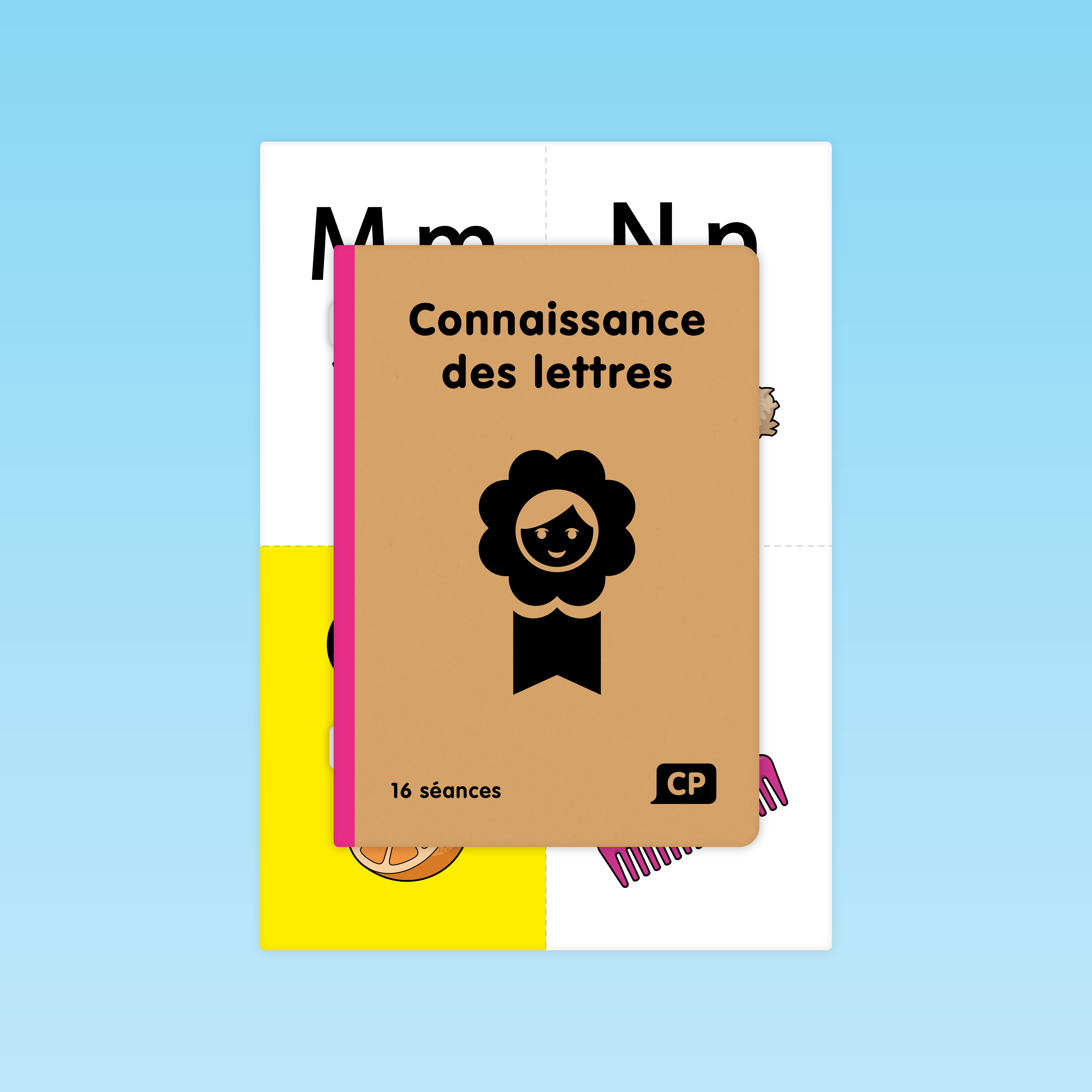 Couverture du guide Connaissance des lettres CP avec pictogramme et livret