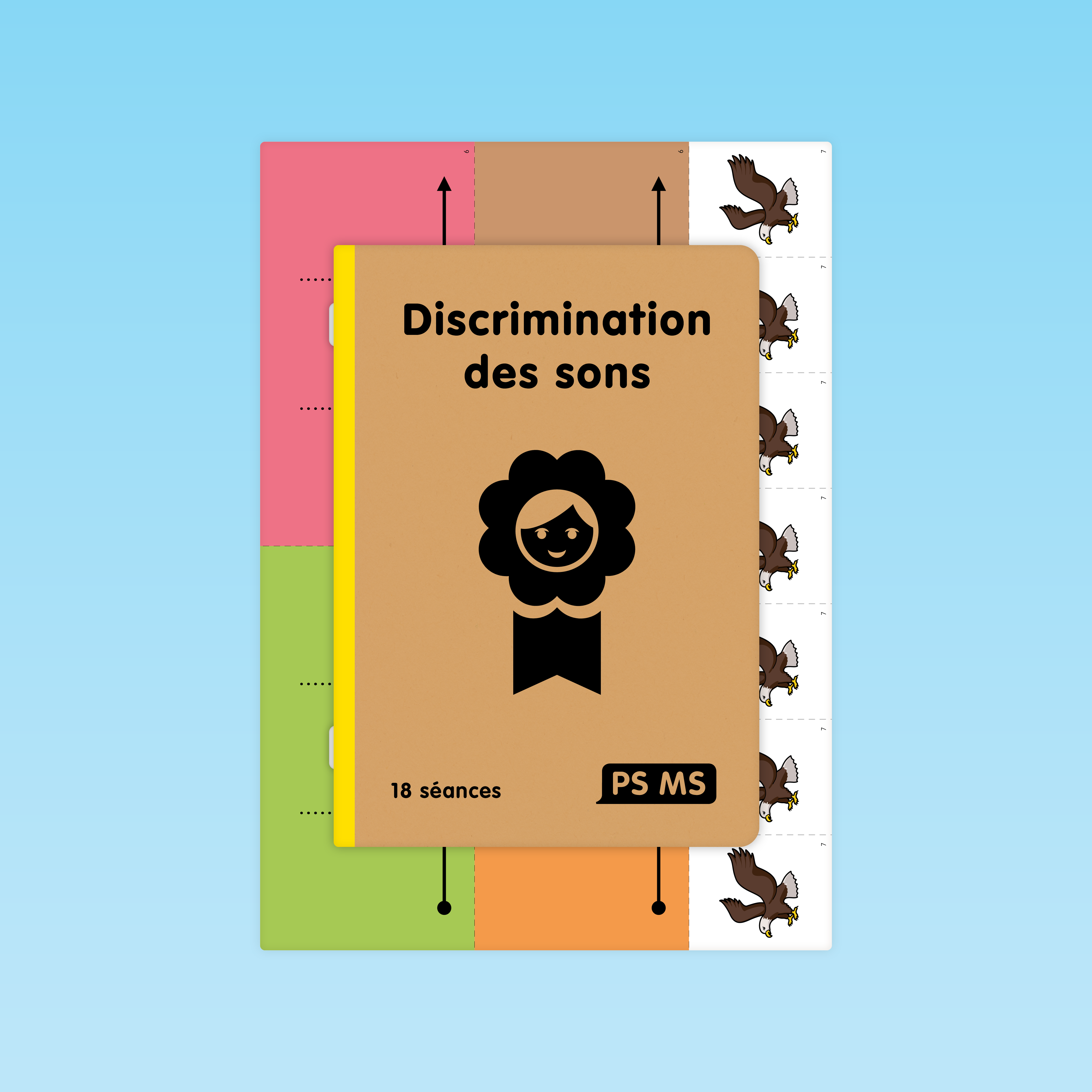couverture du guide Discrimination des sons PS MS avec livret et cartes illustrées