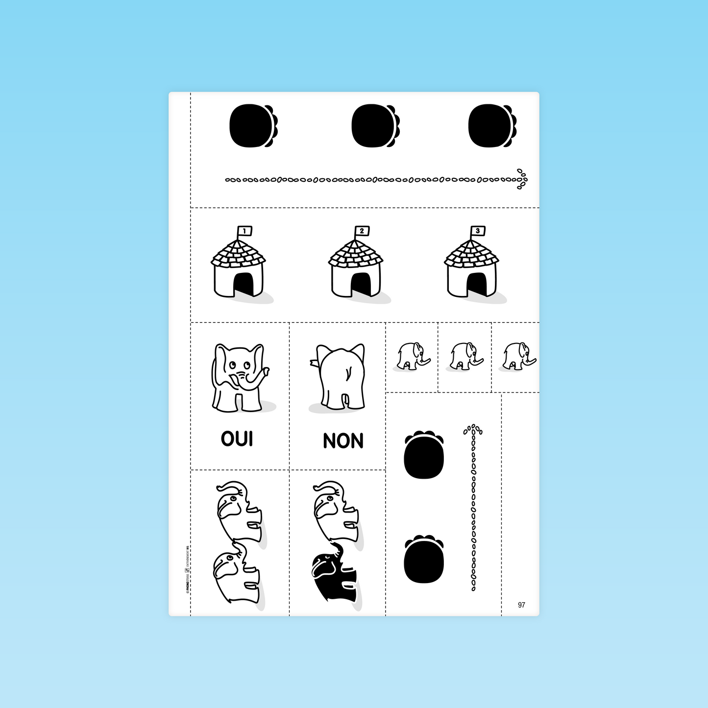 cartes Phonoludos MS avec pictogrammes pour exercice phonologique oui non et reconnaissance visuelle