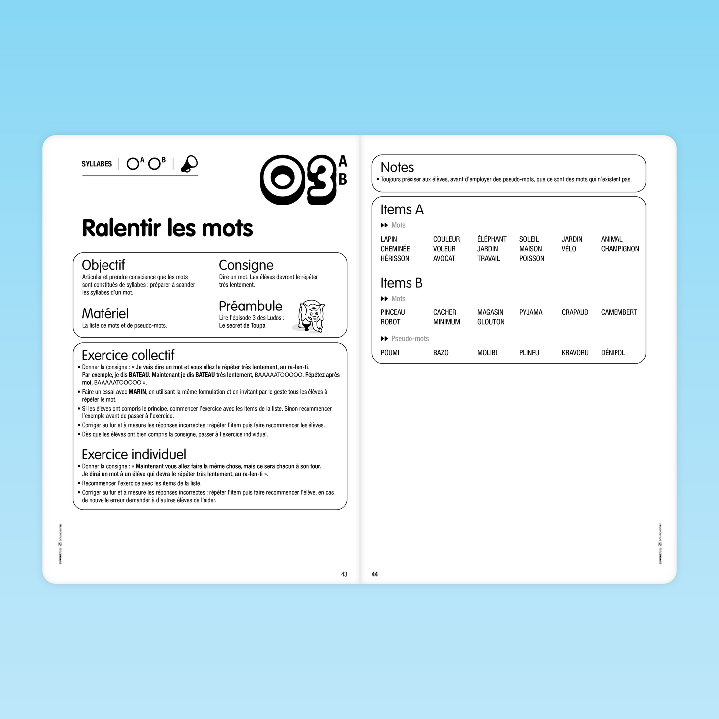 fiche pédagogique Phonoludos MS ralentir les mots pour développer la conscience syllabique