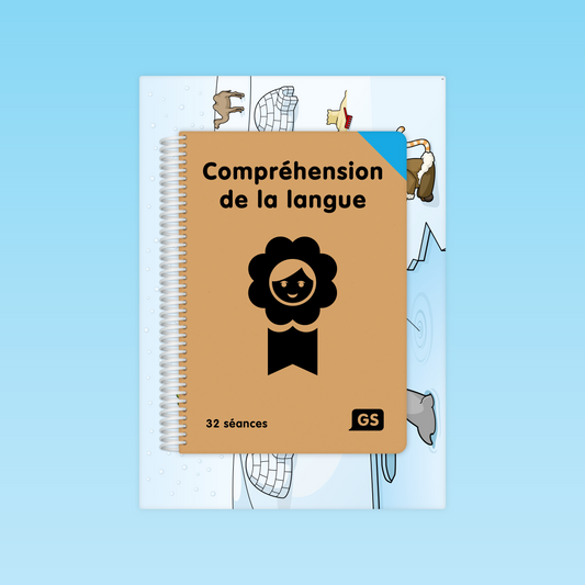 couverture du guide compréhension de la langue grande section 32 séances dispositif clé en main