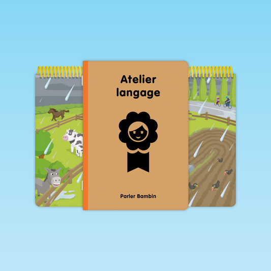 Couverture de l’imagier Parler Bambin pour les écoles maternelles, outil d’atelier langage avec illustrations pour enfants