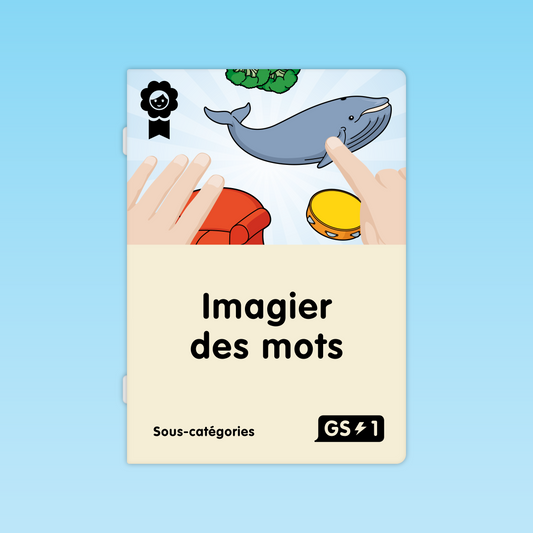 couverture de l’imagier des mots pour la grande section GS sur les sous-catégories lexicales