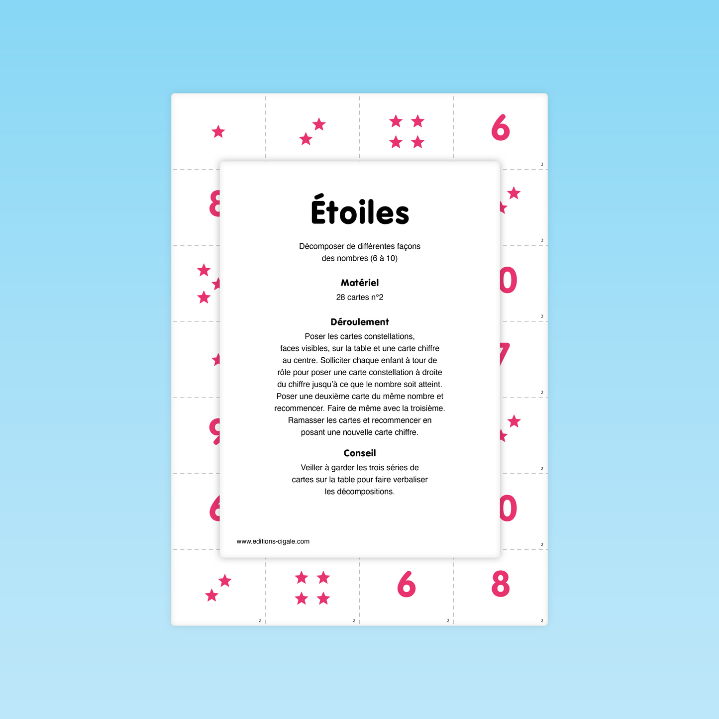 Enfants manipulant les cartes Étoiles pour apprendre à décomposer les nombres