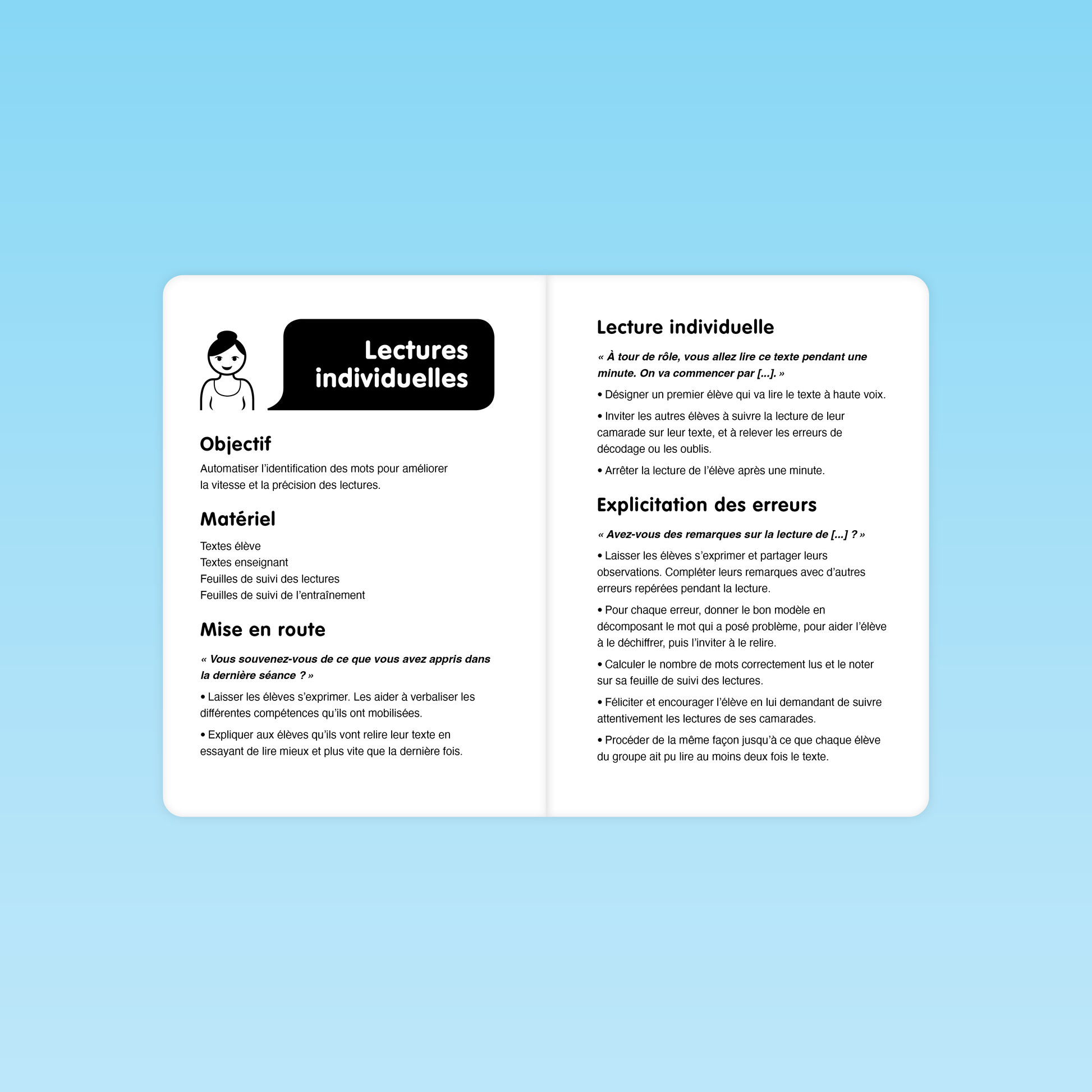 lectures individuelles et explication des erreurs en fluence CE CM pour améliorer la précision de lecture