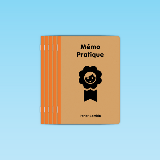 Couverture du jeu de mémos pratiques Parler Bambin pour les professionnels de la petite enfance