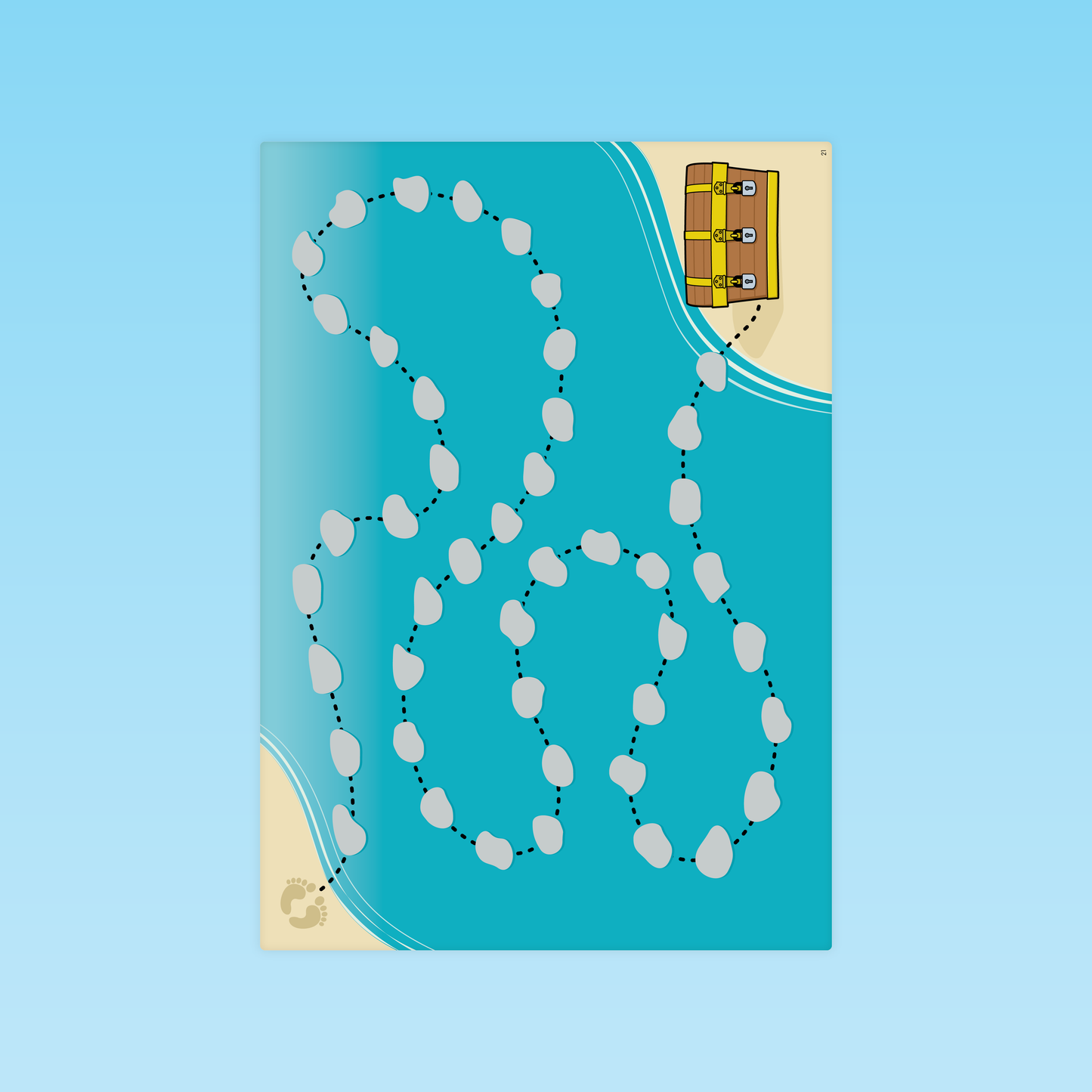 plateau de jeu chasse au trésor pour activité familles de mots en grande section