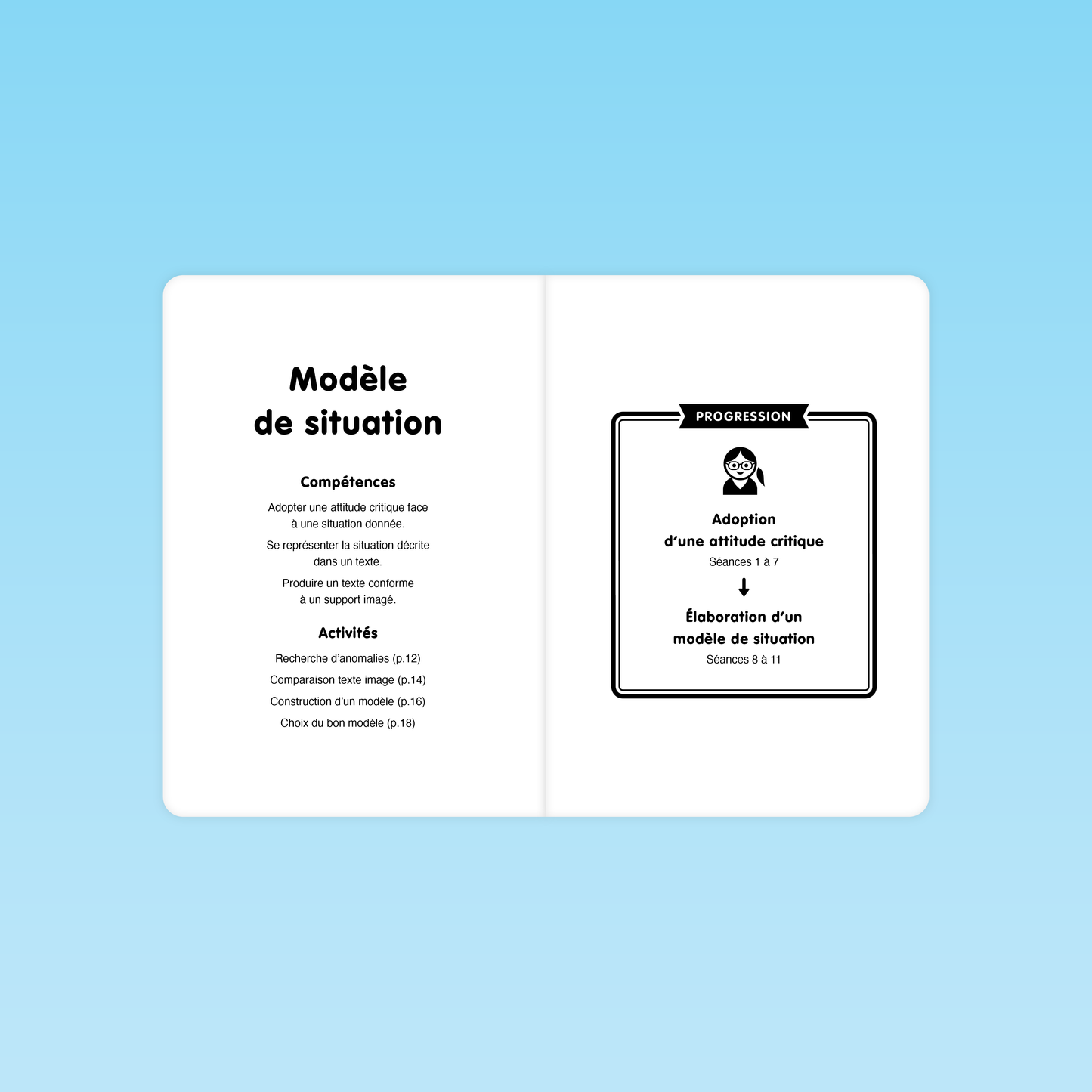 Sommaire des compétences visées et des activités proposées dans le modèle de situation M3