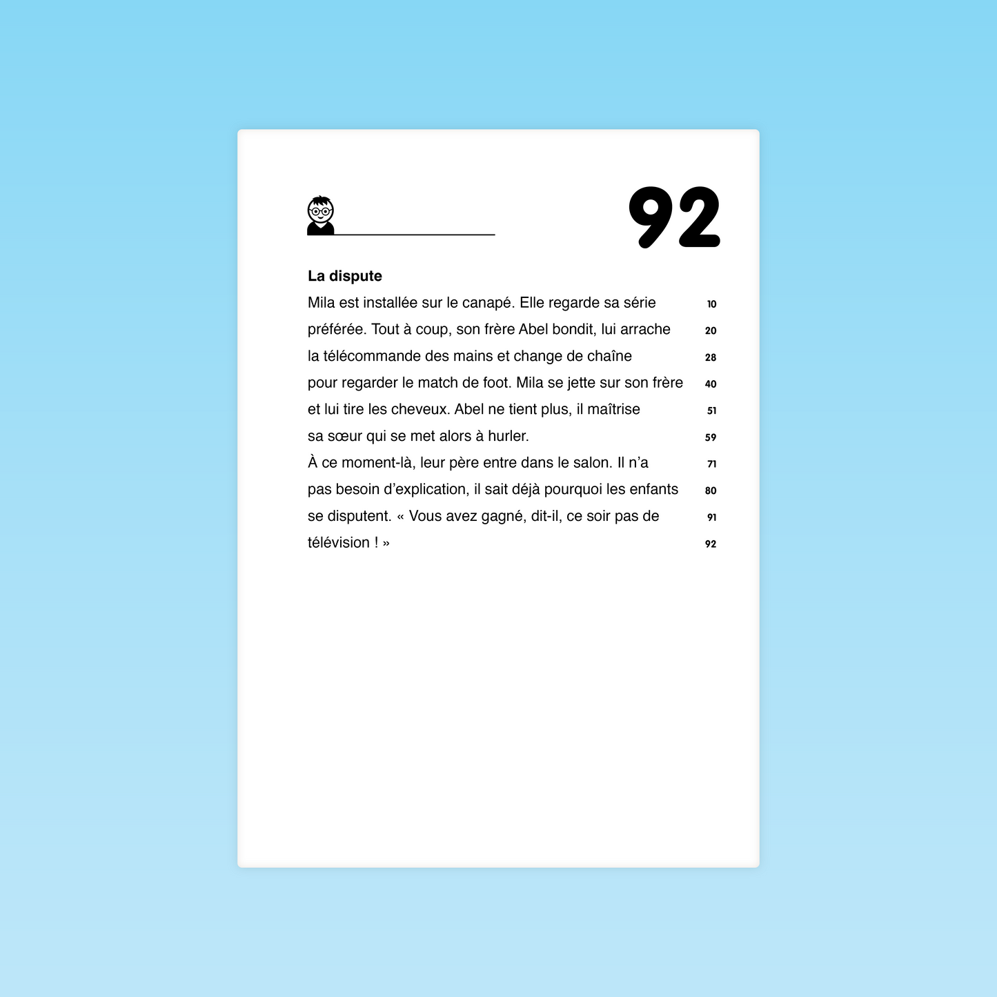 Texte de fluence La dispute – lecture fluide et compréhension CE1