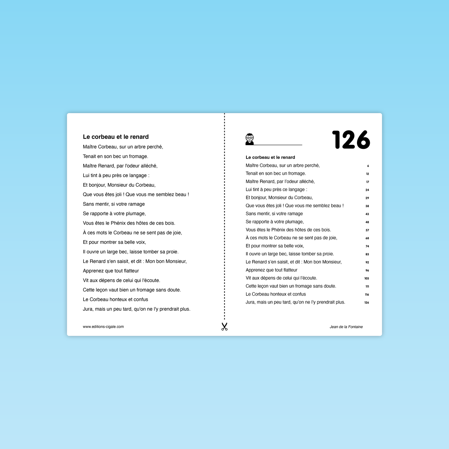 Versions différenciées du texte Le corbeau et le renard – lecture fluide et syllabée