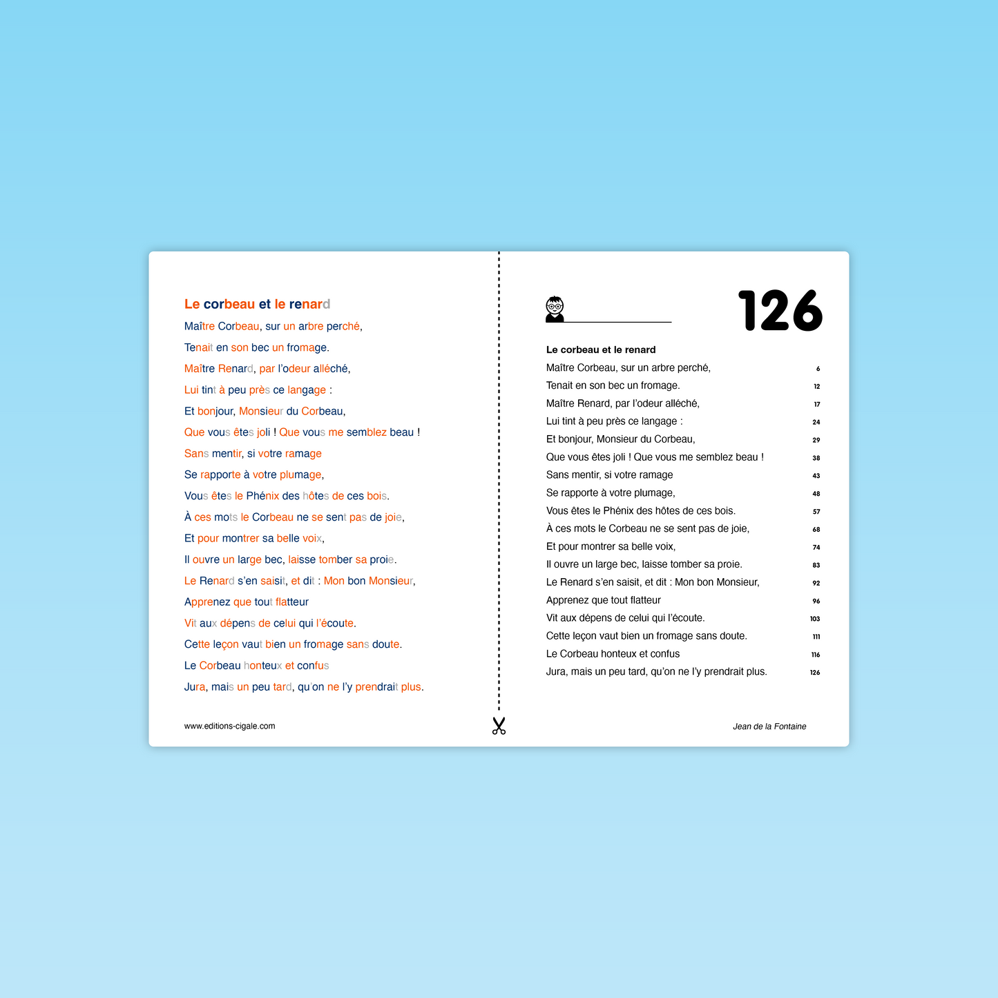 Texte de fluence Le corbeau et le renard – version syllabée pour différenciation