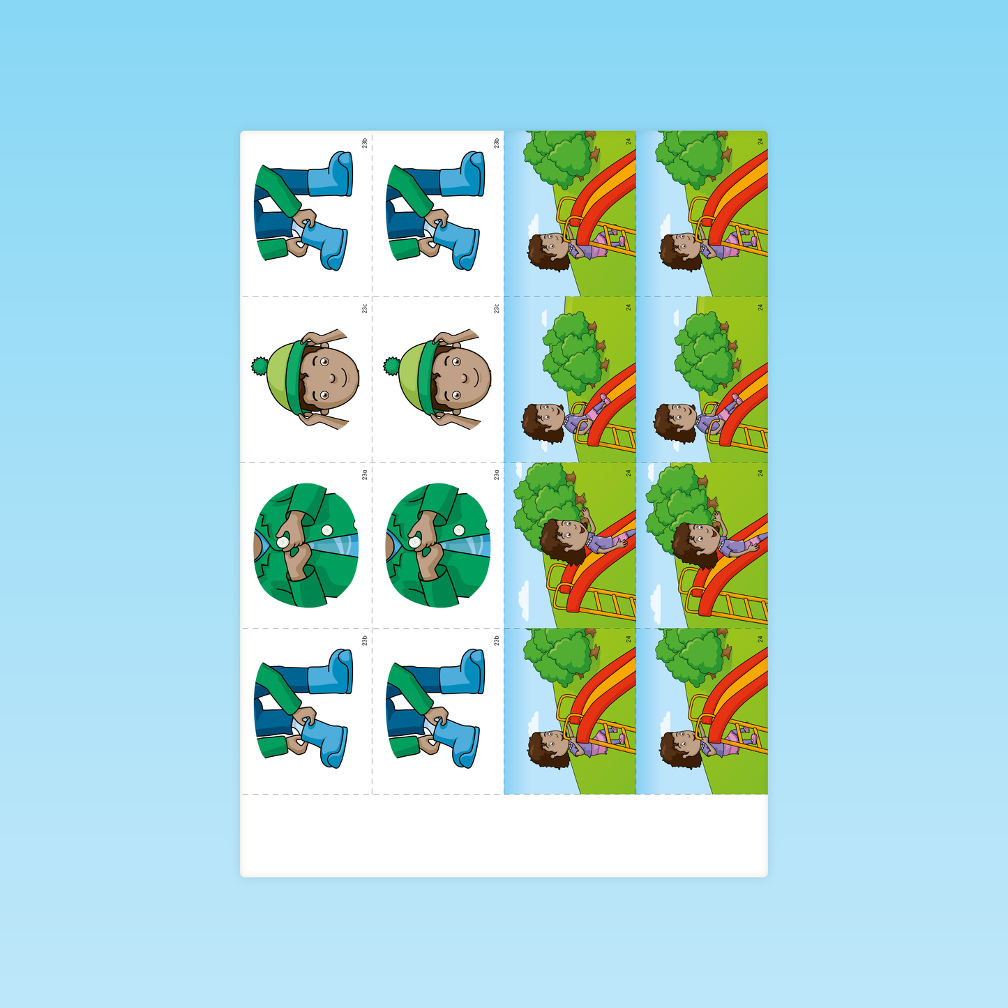 cartes images connecteurs séquence habillage Noé ordre chronologique traitement lexical GS