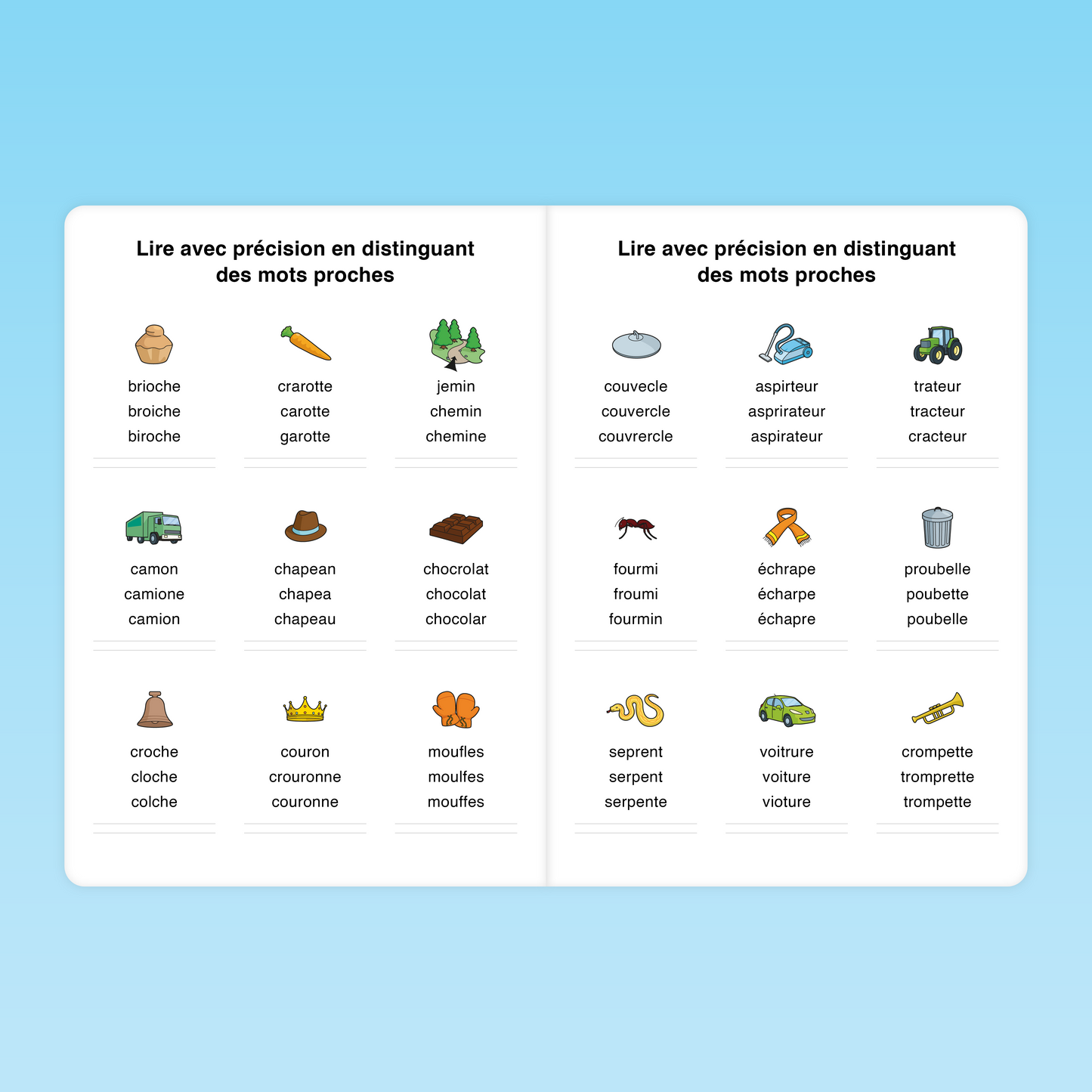 30 fiches Identification de mots CP