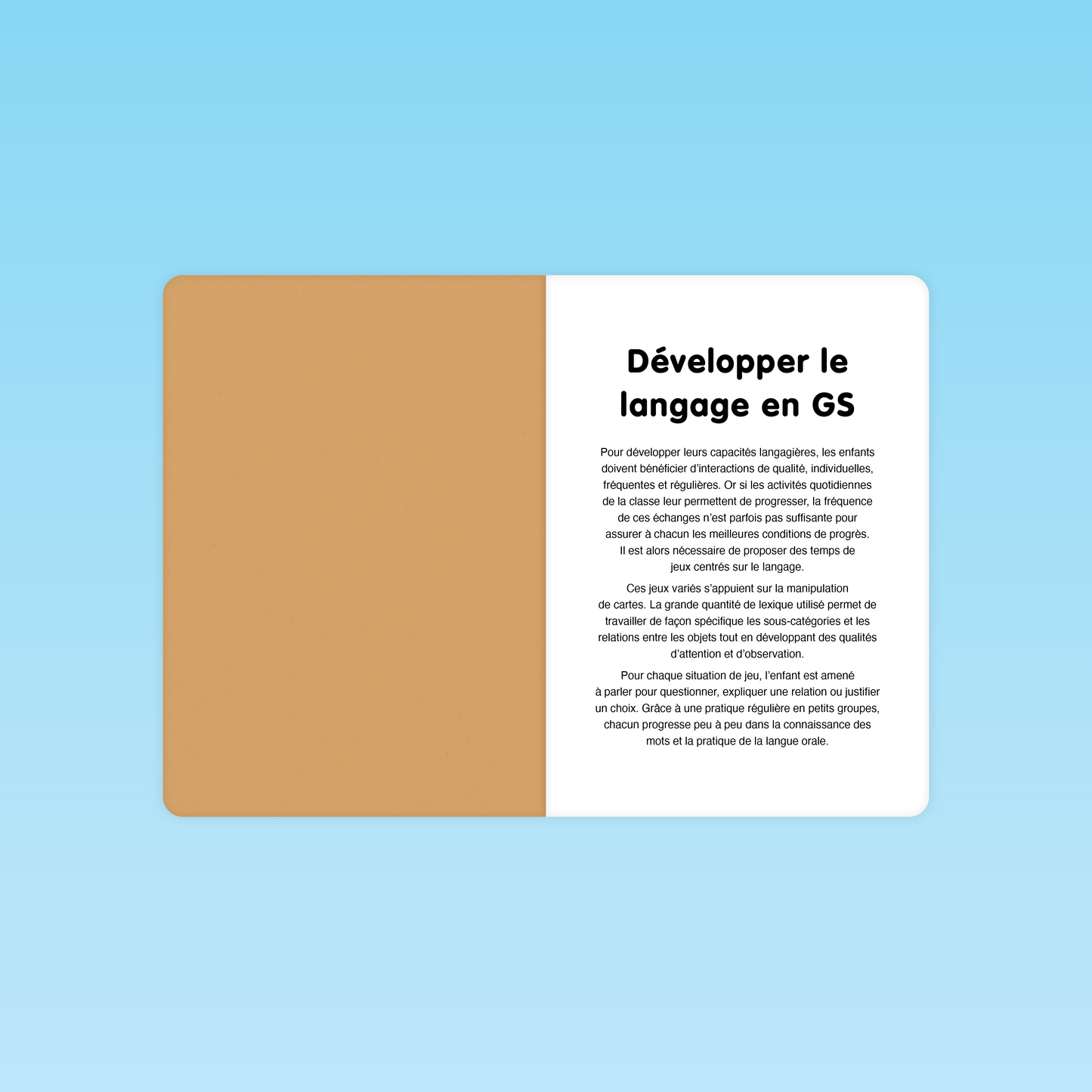 9 jeux Atelier Langage GS