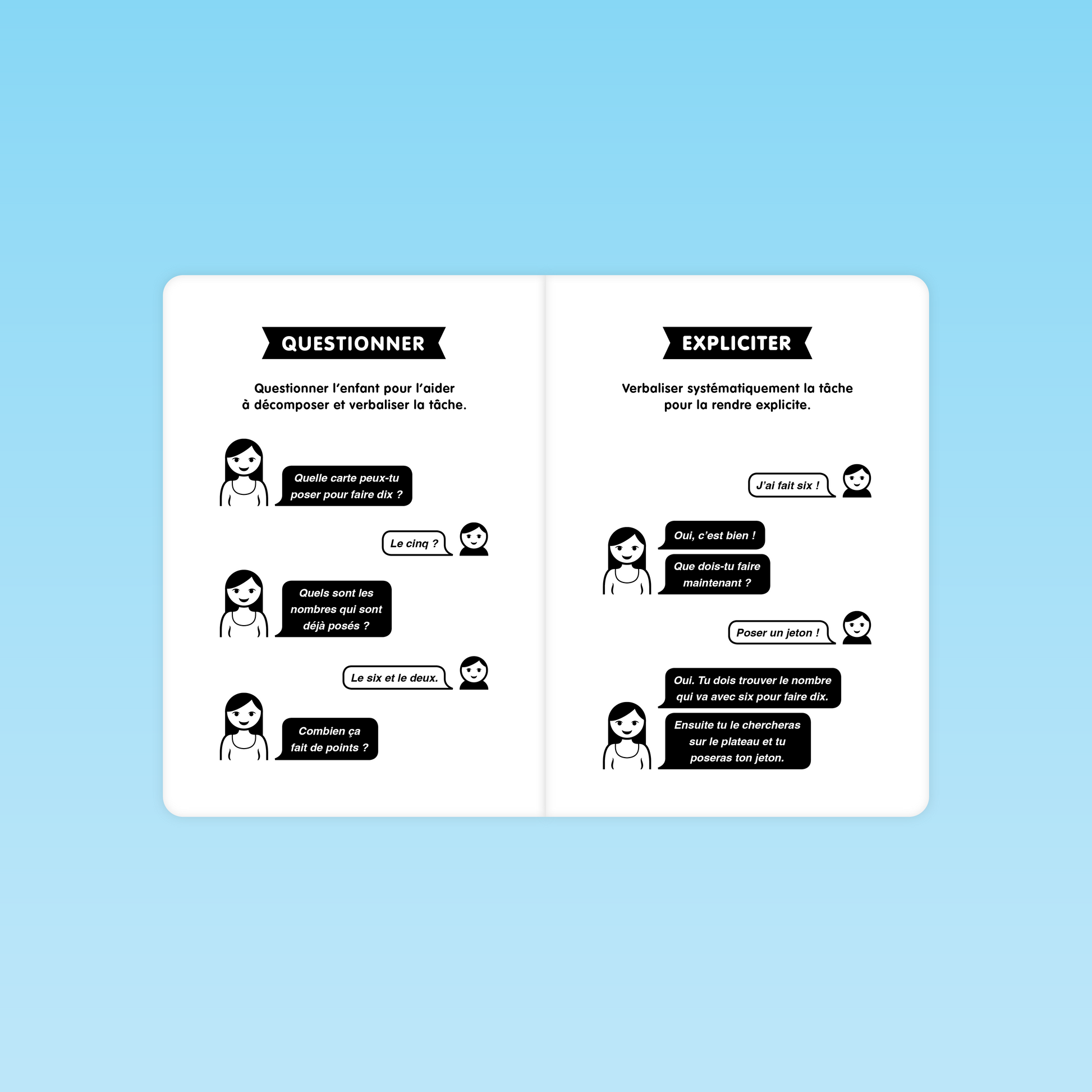exemples de dialogues pour questionner et expliciter les tâches de numération en GS