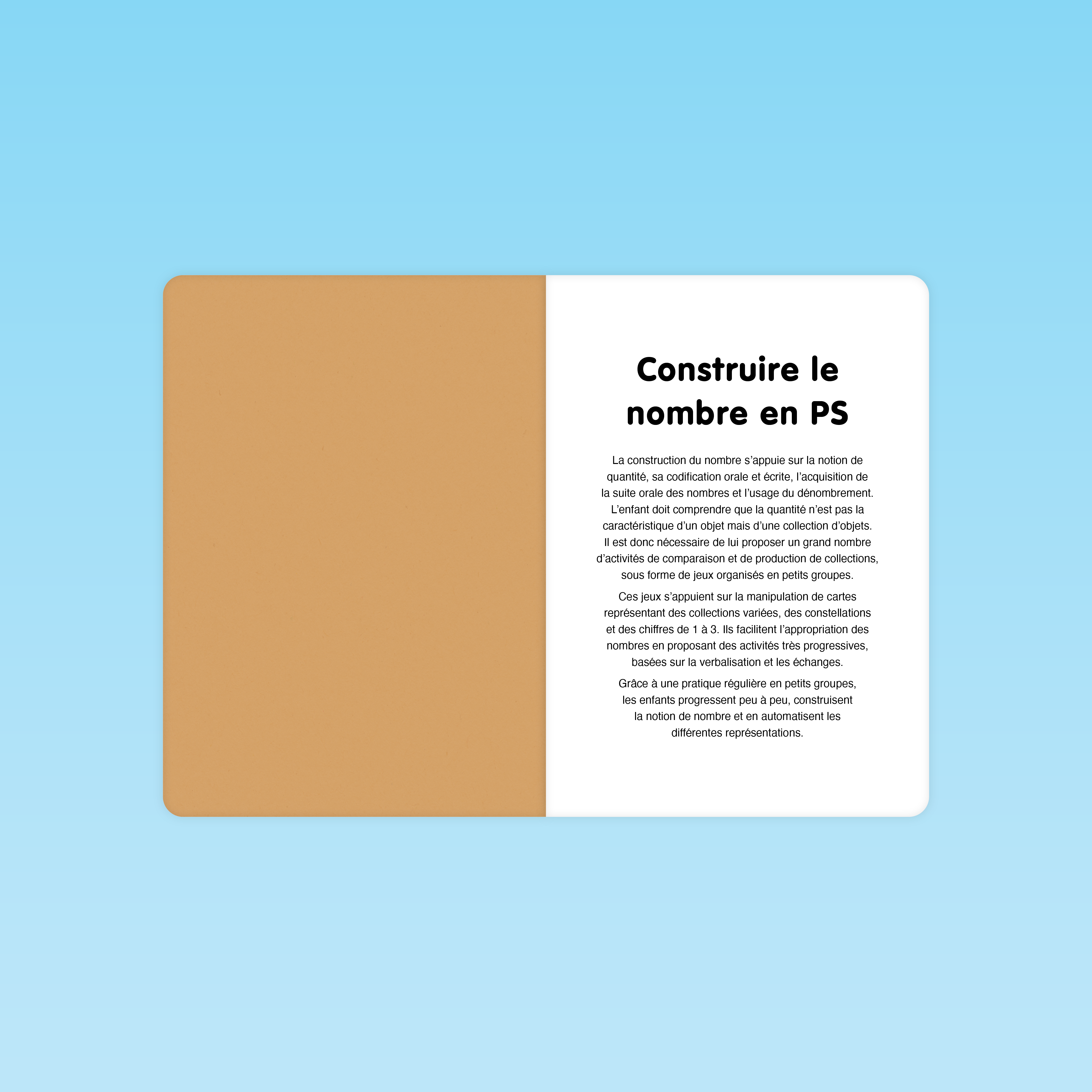 introduction sur la construction du nombre en petite section dans l’atelier numération