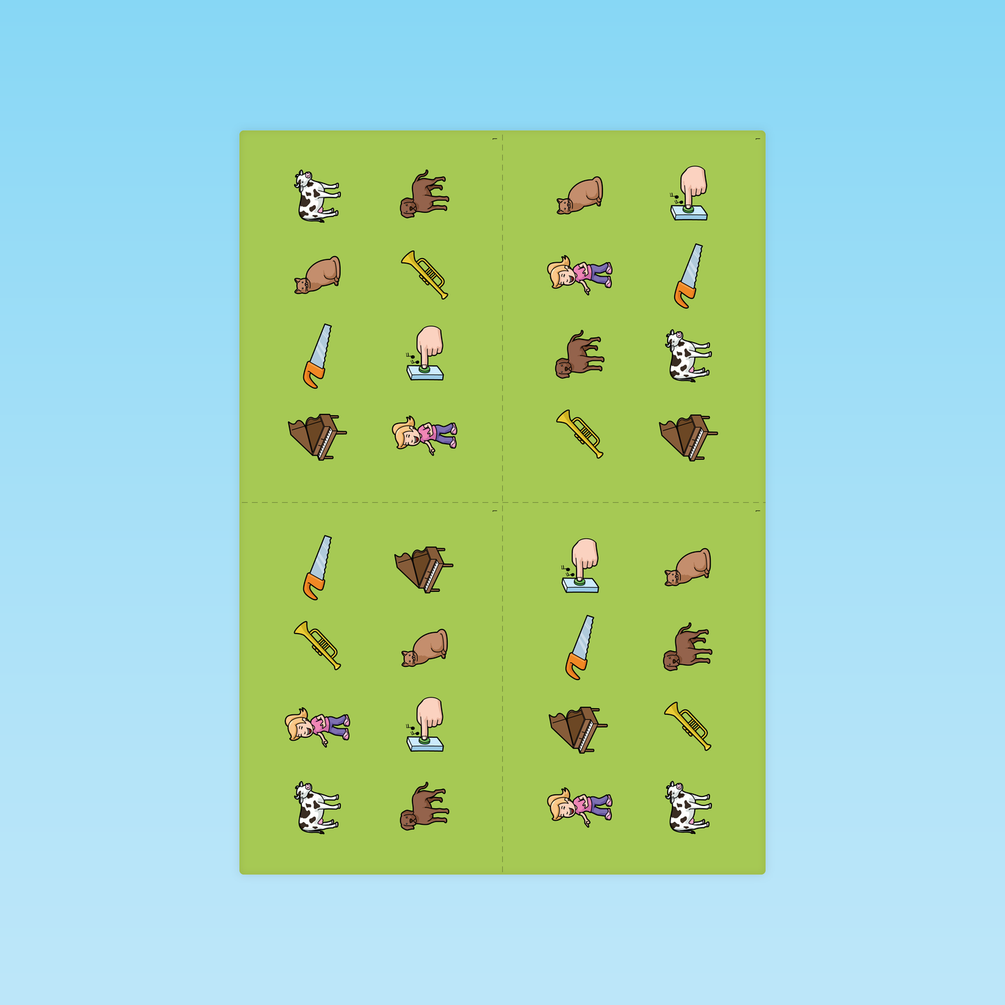 illustrations d'objets variés pour activité de discrimination auditive en maternelle petite et moyenne section