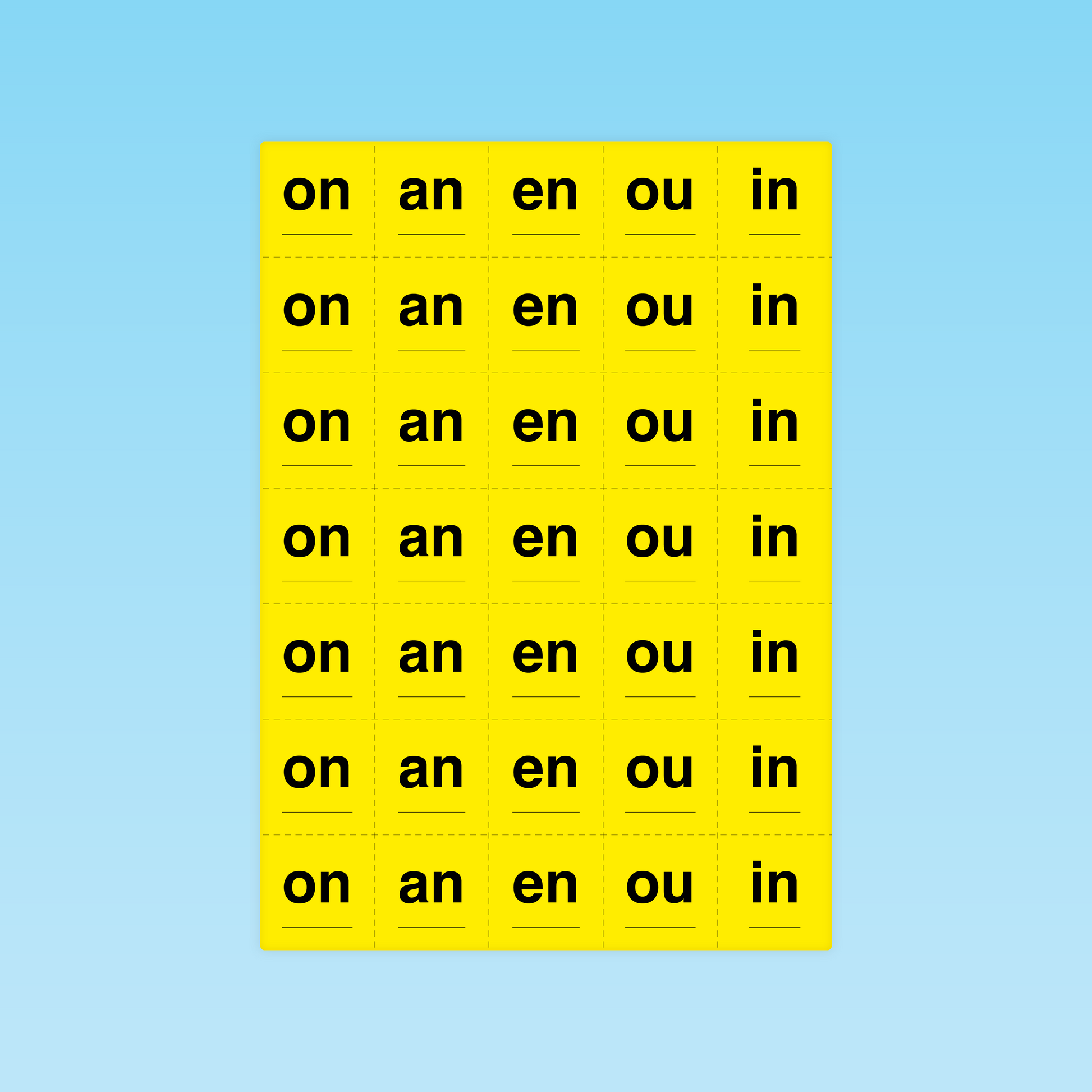 cartes des sons on an en ou in pour apprentissage des graphèmes complexes en lecture cp