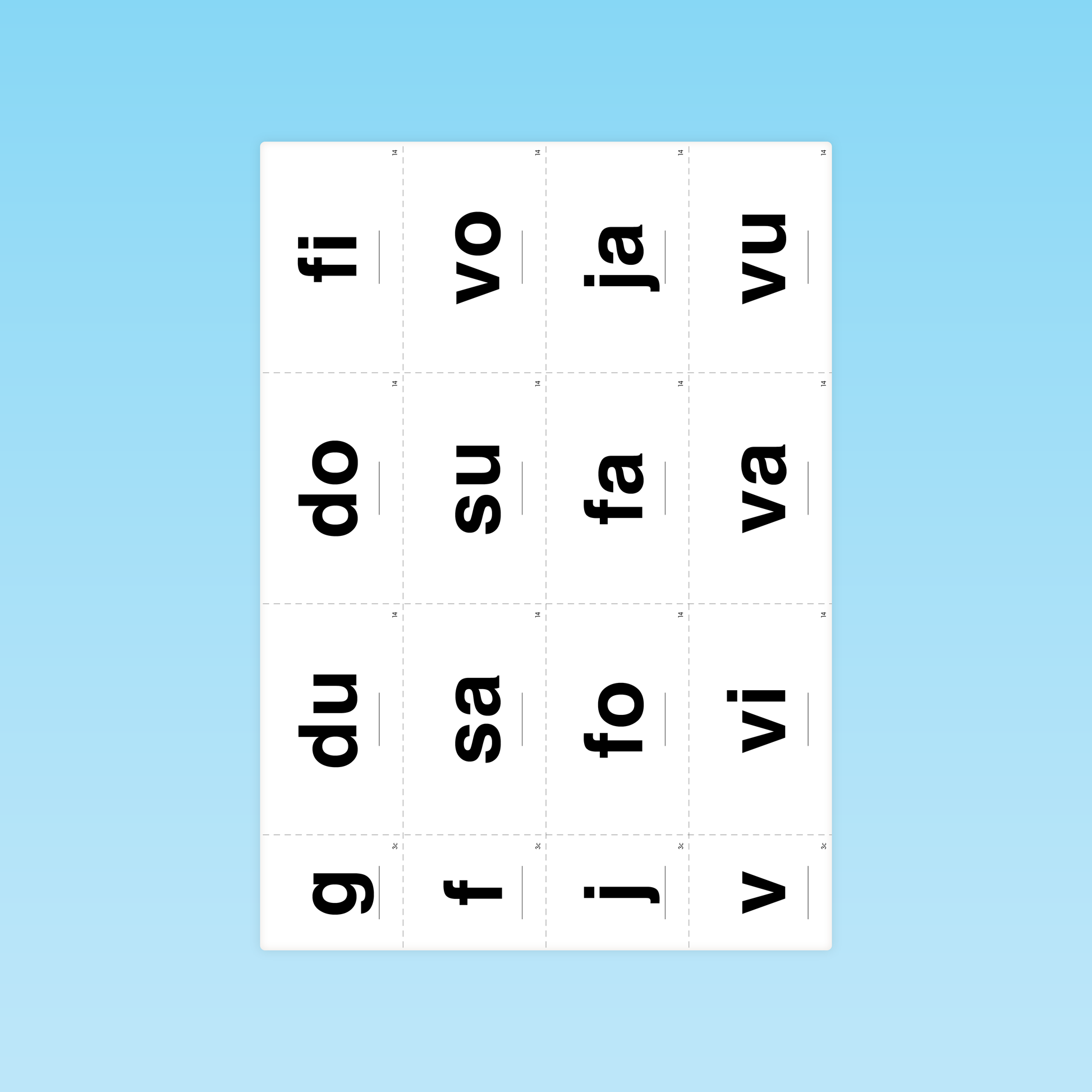 Cartes syllabes avec consonnes et voyelles pour exercices de sons et de conscience phonologique CP