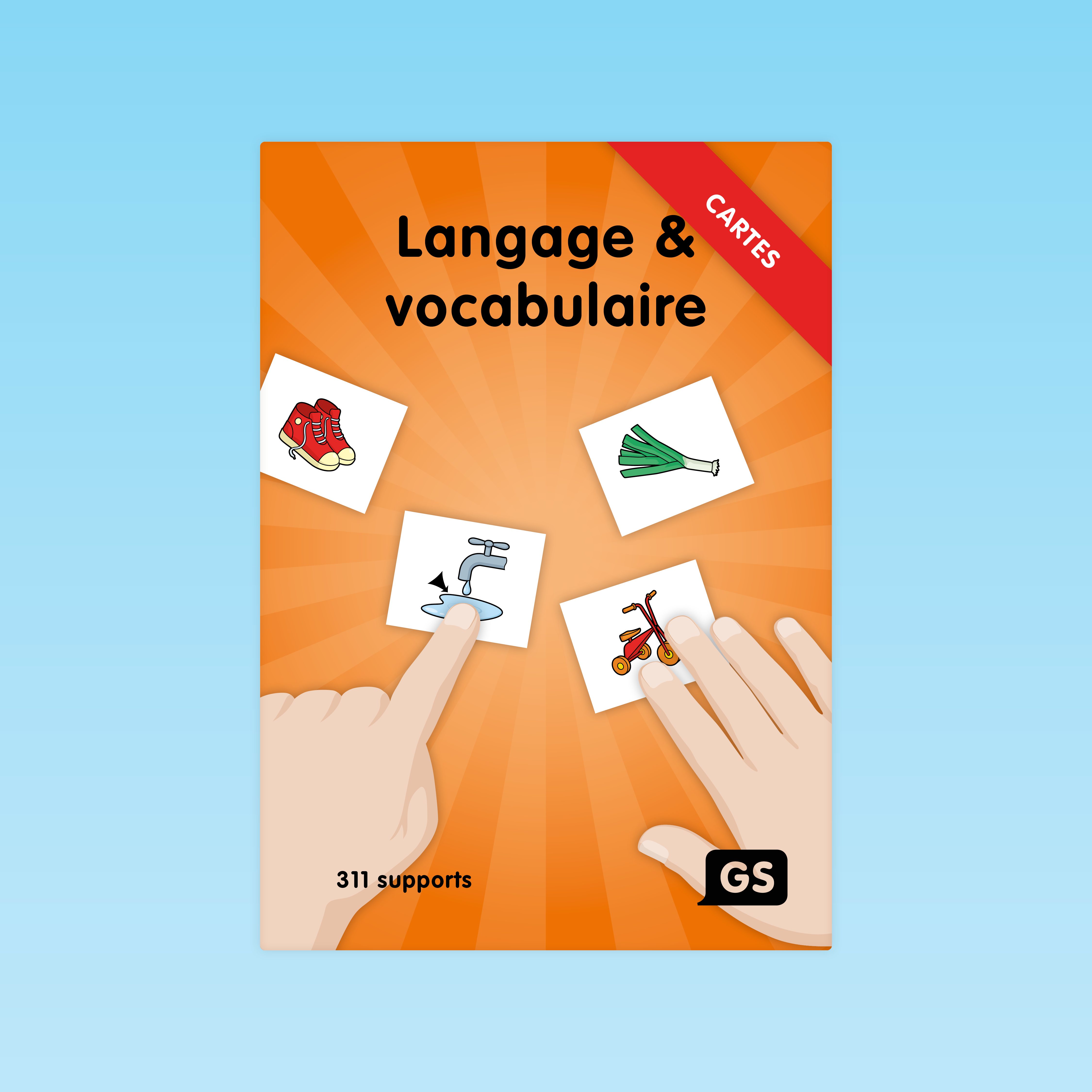 couverture du jeu de cartes Langage & vocabulaire pour Grande Section