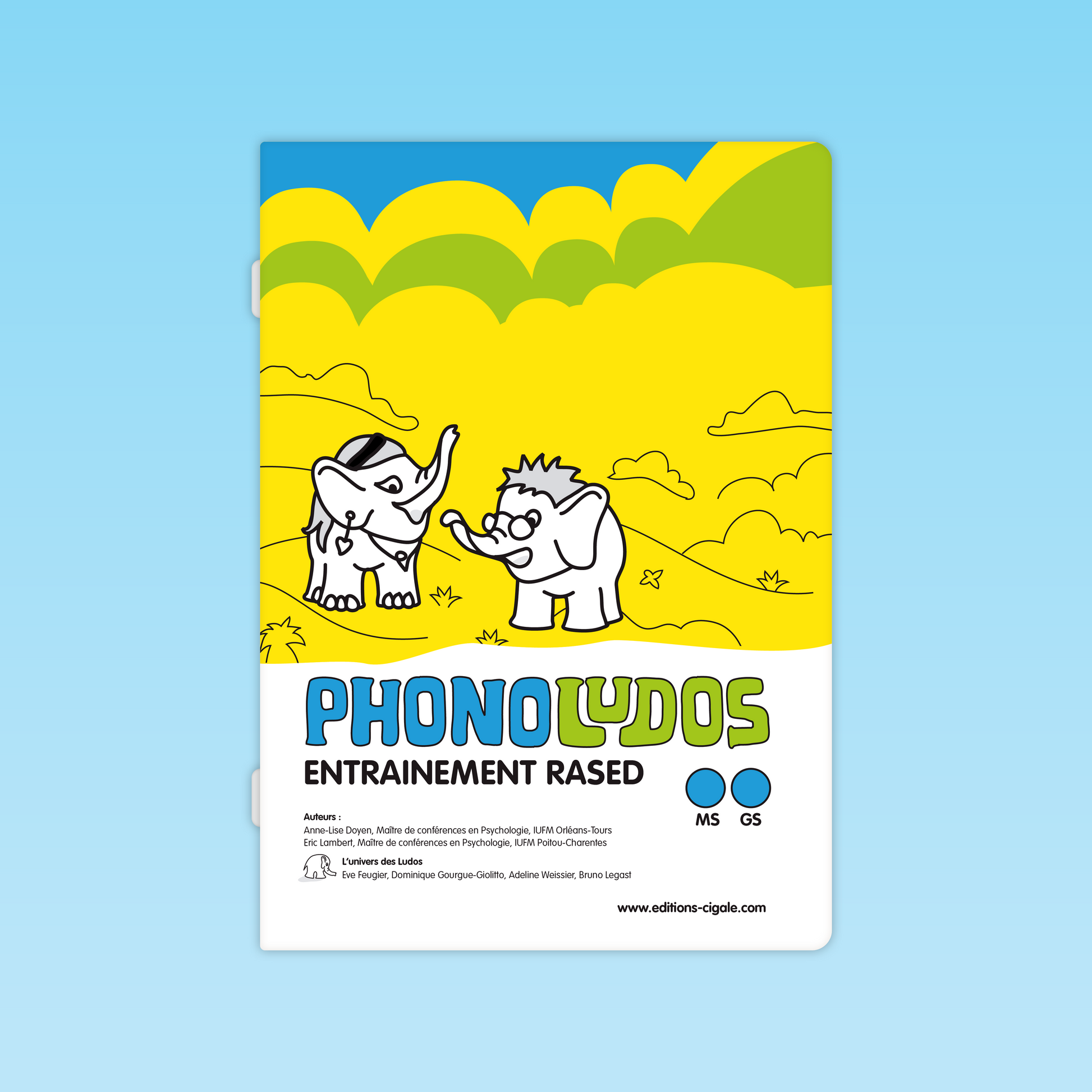 couverture du guide Phonoludos RASED pour MS et GS avec personnages ludiques