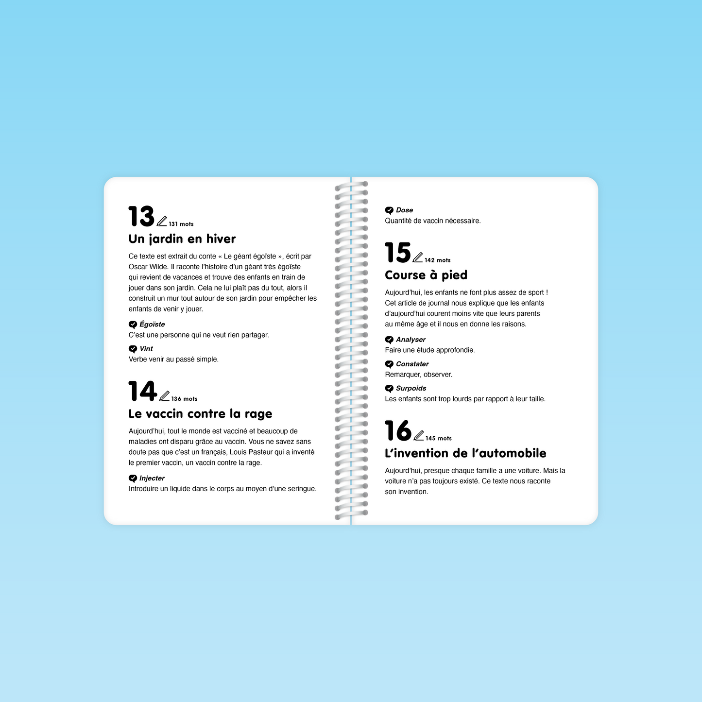 Extraits des textes 13 à 16 pour travailler la fluence en lecture avec des élèves de CM-6e – guide des éditions Cigale.