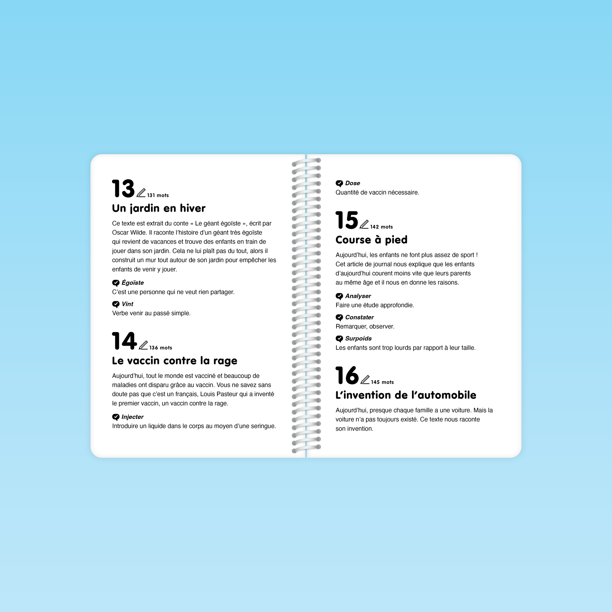 Extraits des textes 13 à 16 pour travailler la fluence en lecture avec des élèves de CM-6e – guide des éditions Cigale.