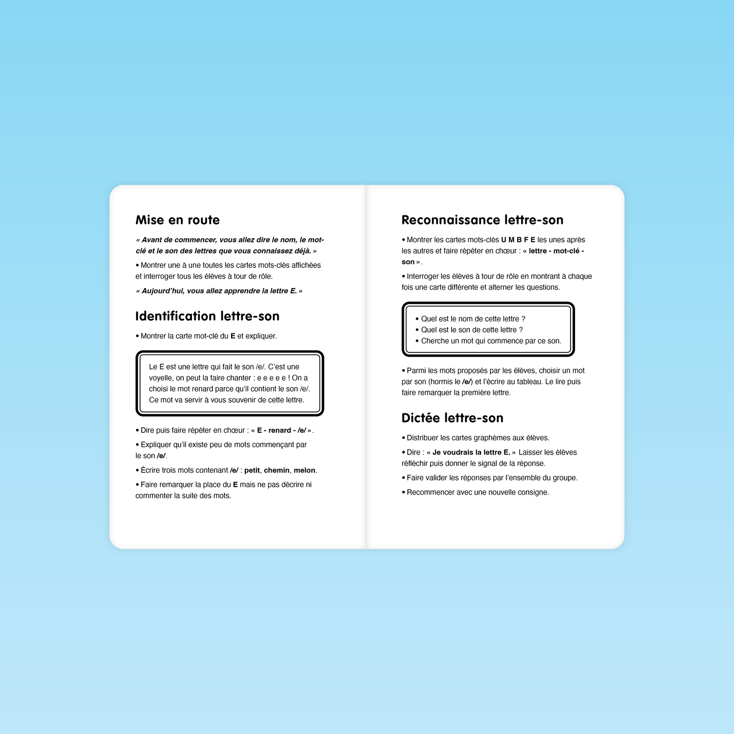 fiche d’activités GS pour identifier et reconnaître la lettre E avec dictée lettre-son et exercices oraux associés