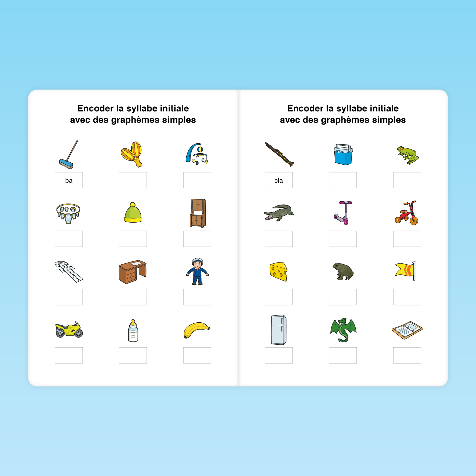 Activité CP pour encoder la syllabe initiale des mots avec des graphèmes simples – Identification de syllabes
