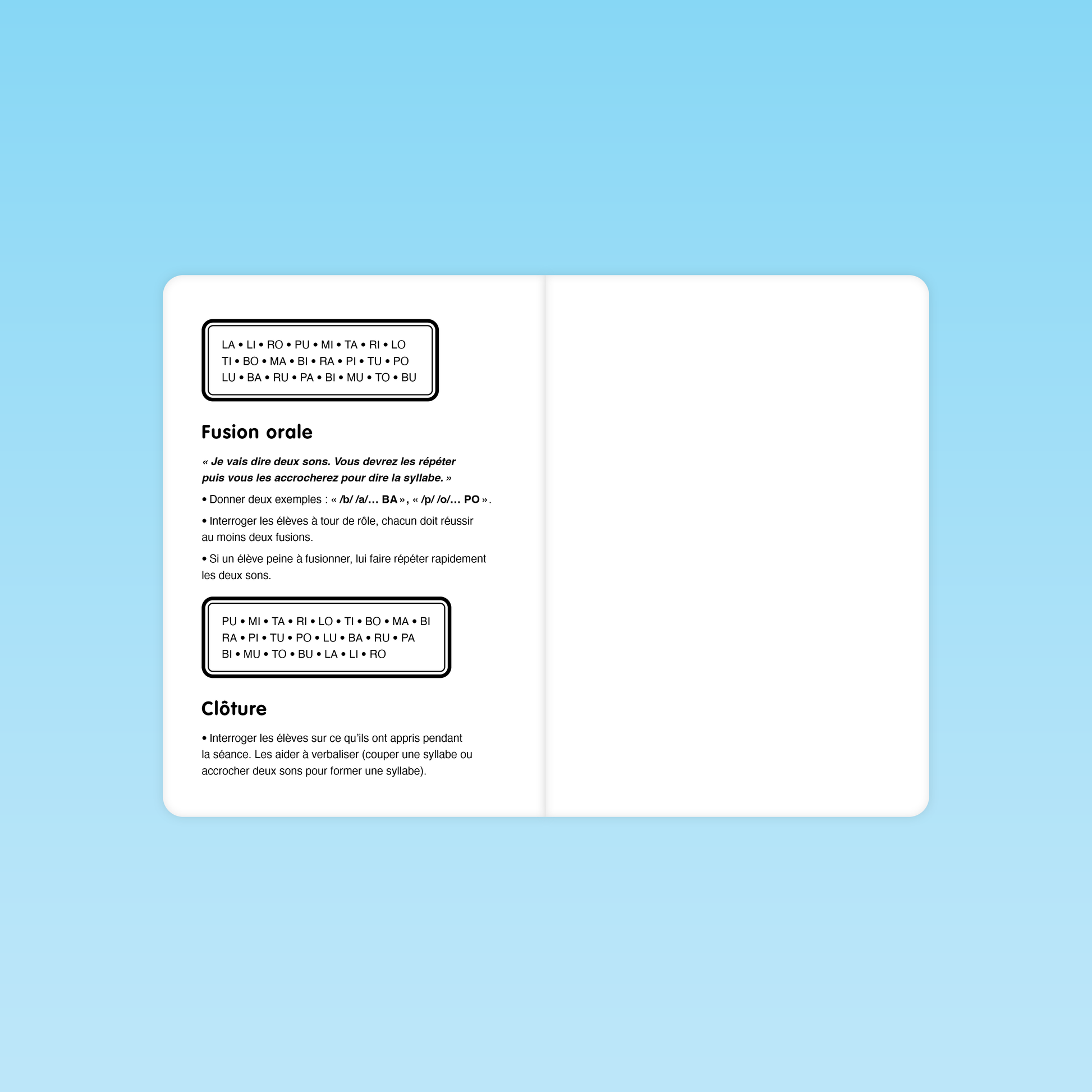 Fiche d’activité de fusion orale des phonèmes pour la grande section