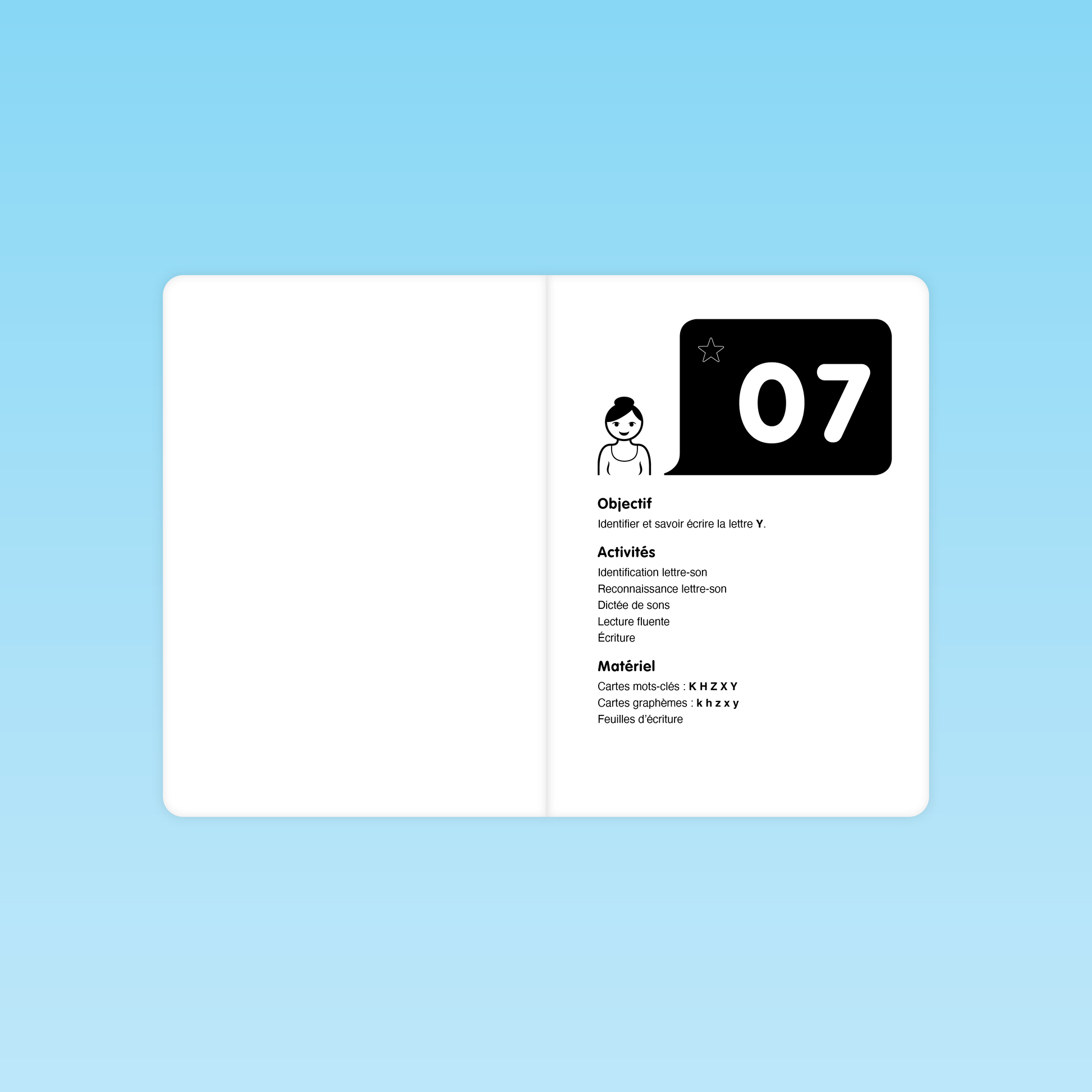 Fiche séance 07 pour identifier et écrire la lettre Y – guide Découverte des lettres GS