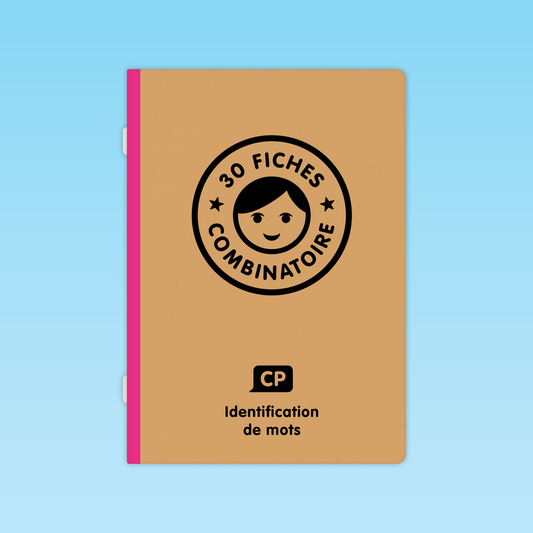 couverture du fichier pédagogique CP pour l’identification de mots en 30 fiches combinatoire
