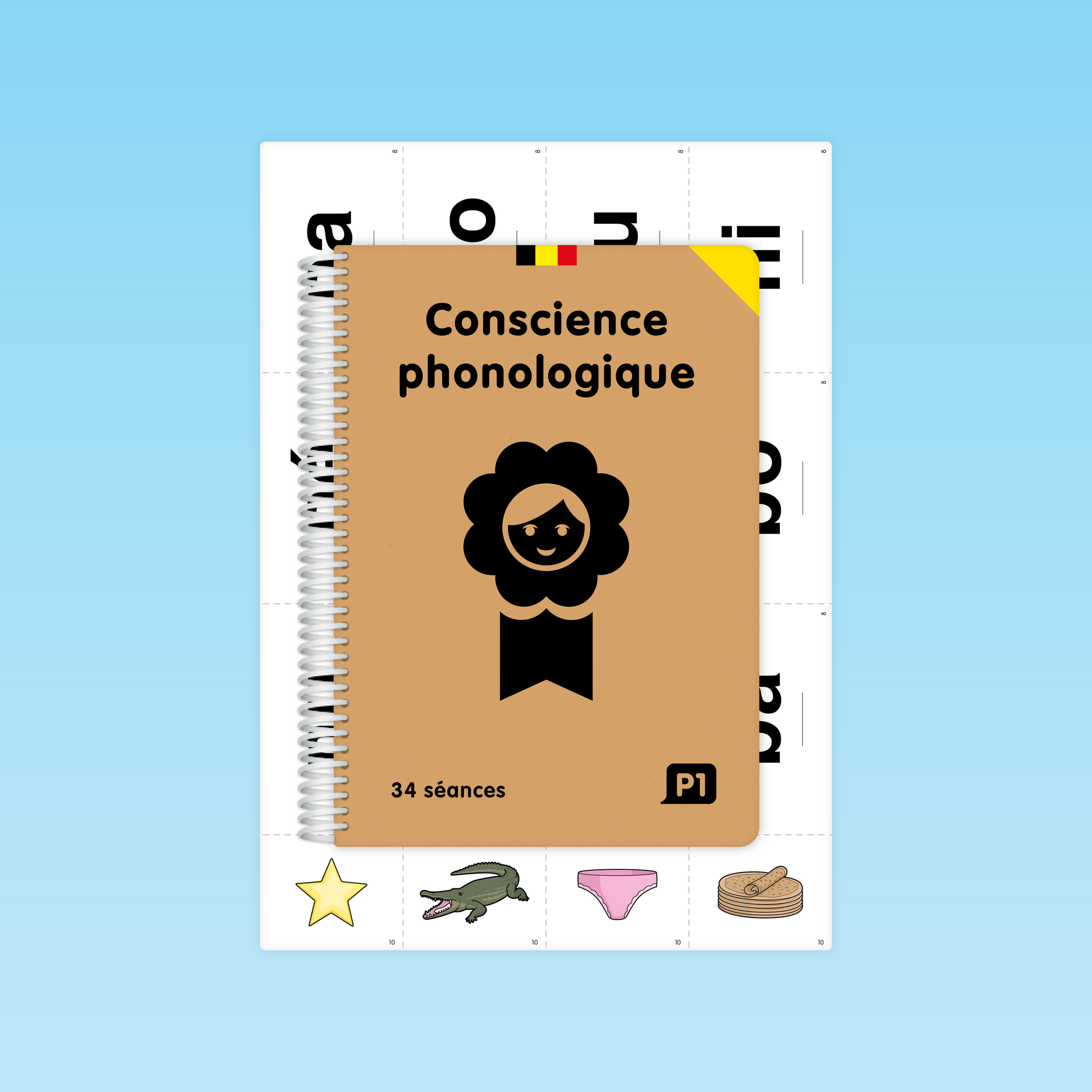 Guide Conscience phonologique P1 couverture avec pictogrammes et cartes illustrées