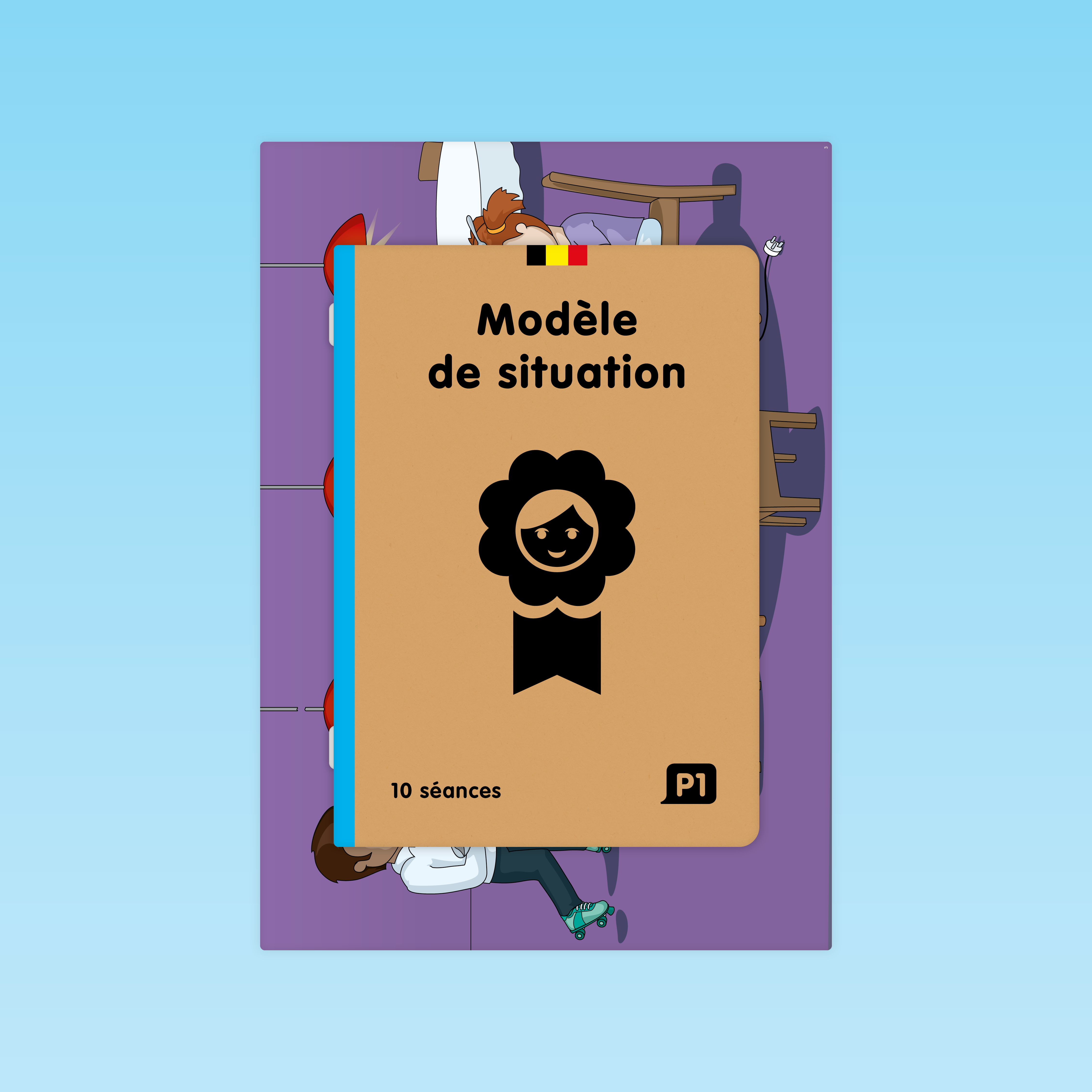 Couverture du guide pédagogique Modèle de situation P1 avec 10 séances de langage et compréhension