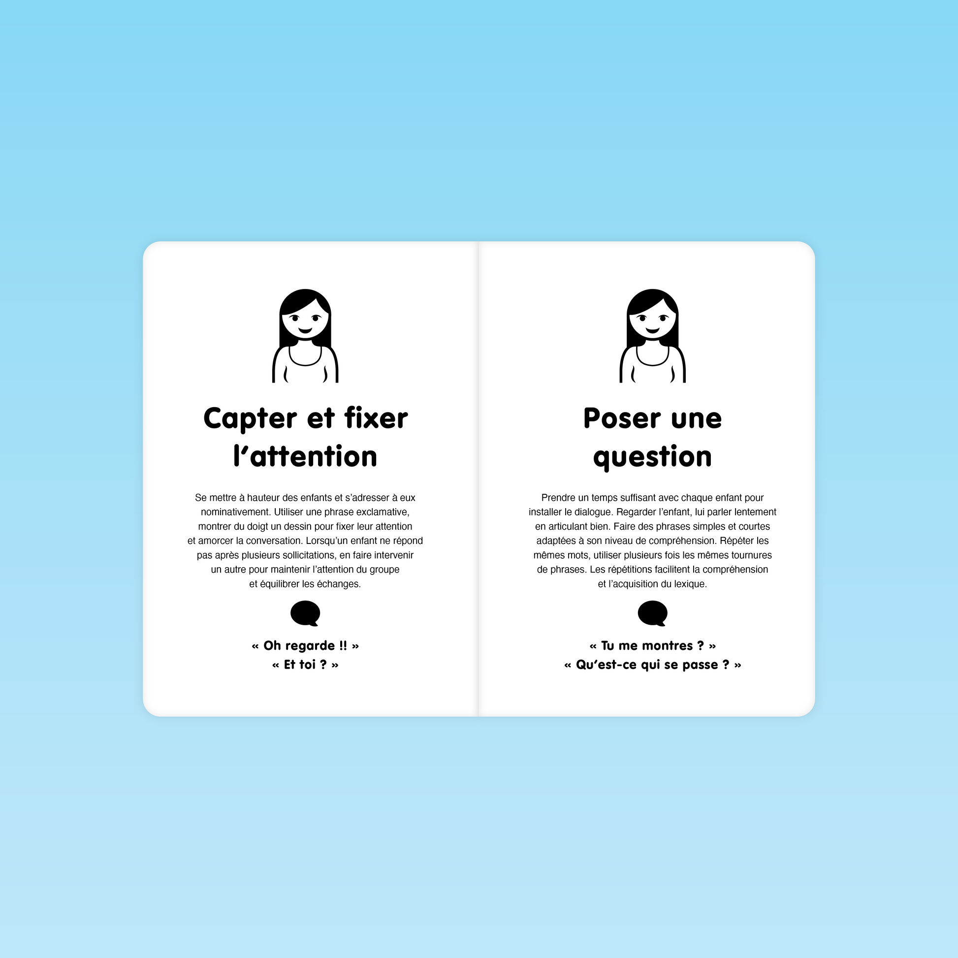 Atelier langage Parler Bambin : stratégies pour capter et fixer l’attention puis poser des questions adaptées aux enfants de maternelle