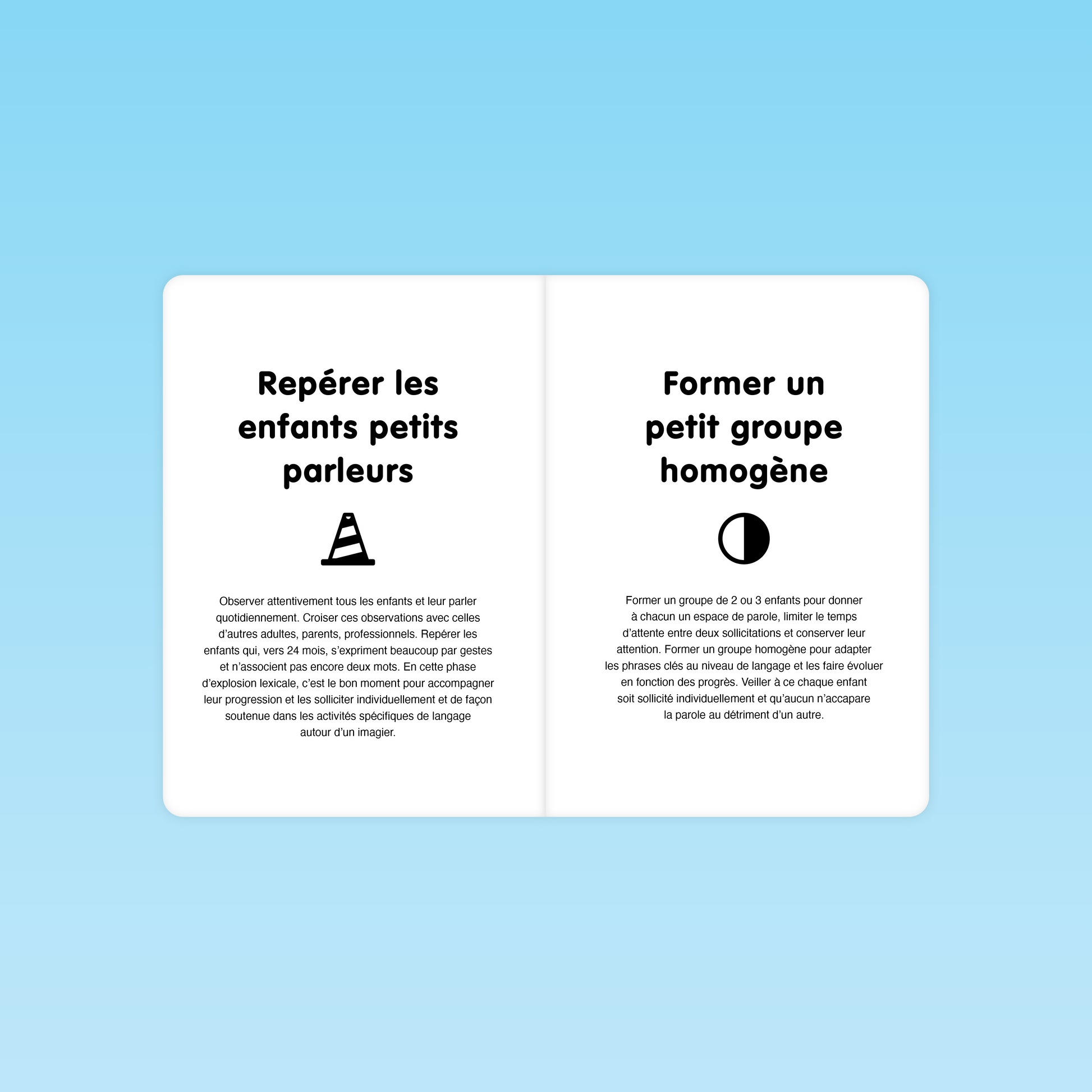 Recommandations Parler Bambin pour repérer les enfants petits parleurs et former un groupe homogène en atelier langage
