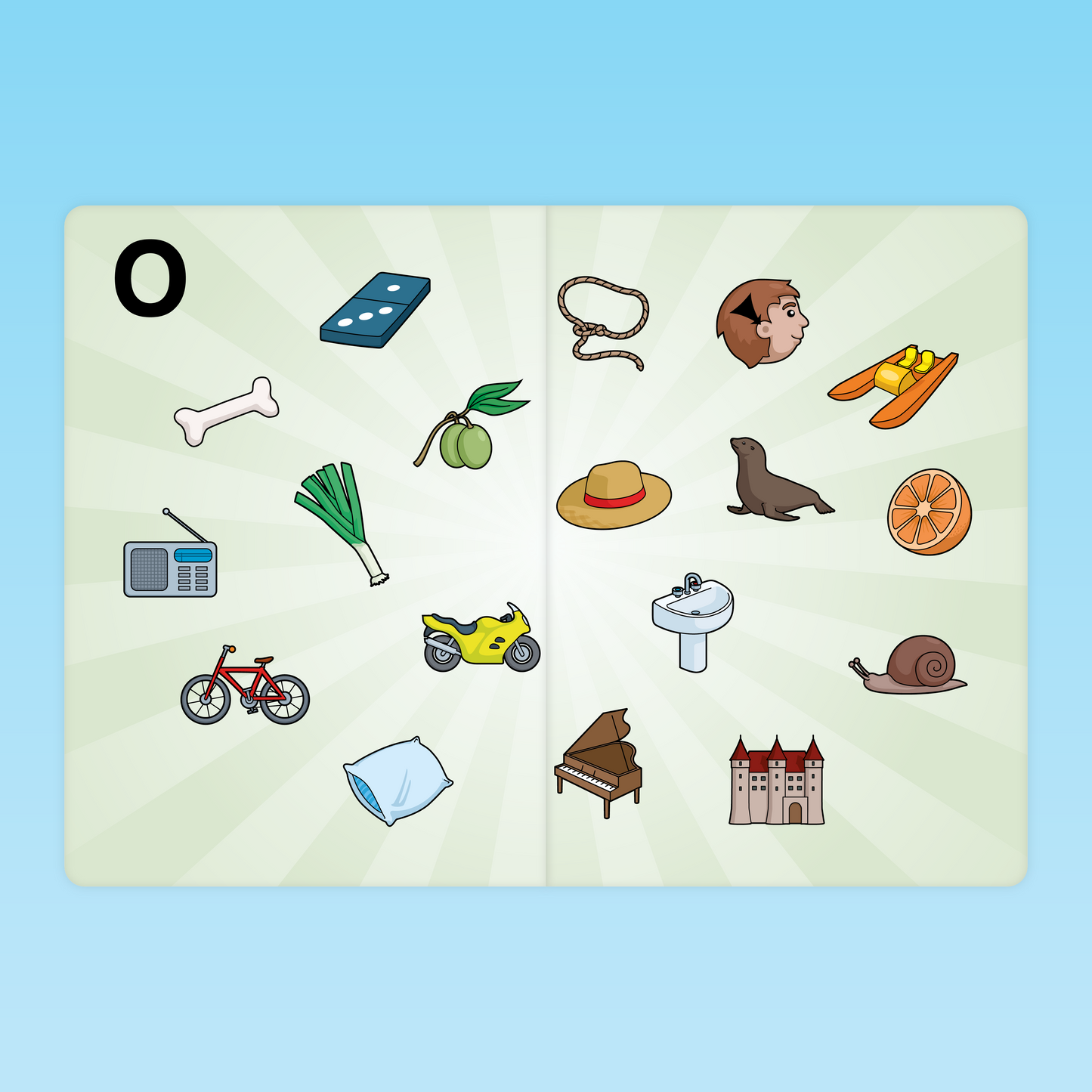 imagier phonème o avec illustrations d’objets en o pour la grande section GS