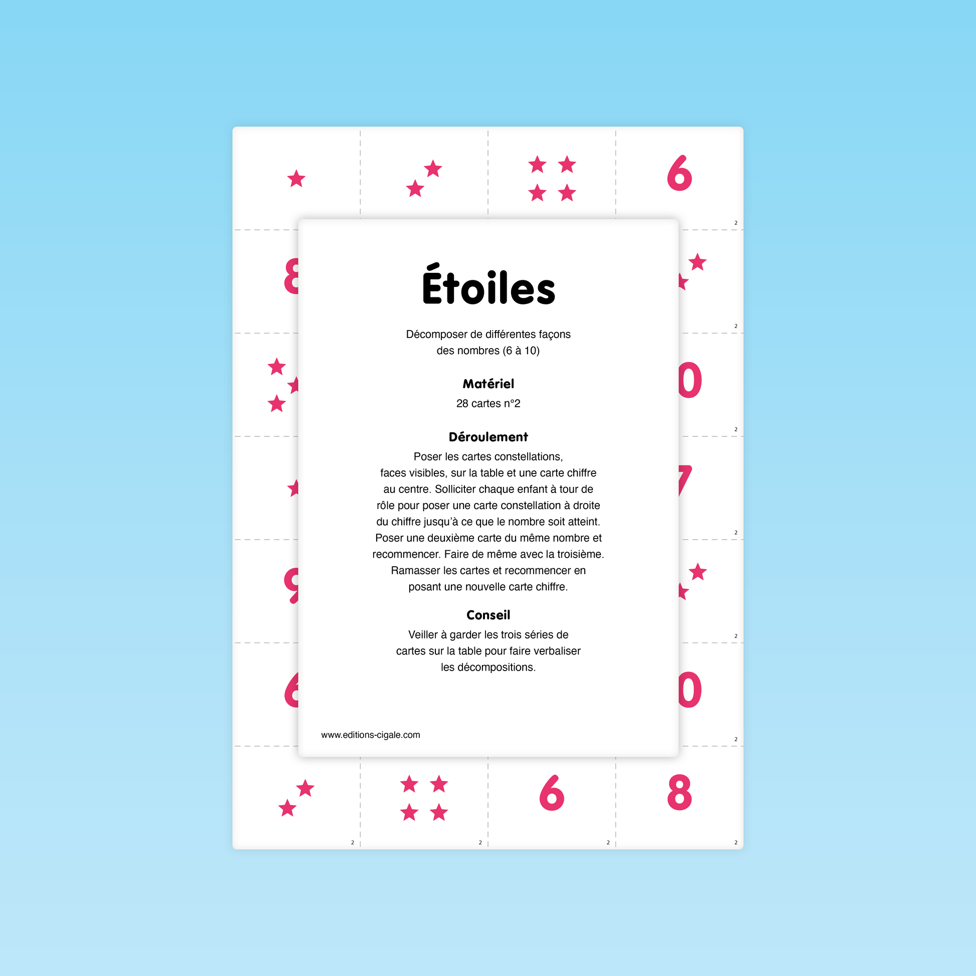 Enfants manipulant les cartes Étoiles pour apprendre à décomposer les nombres