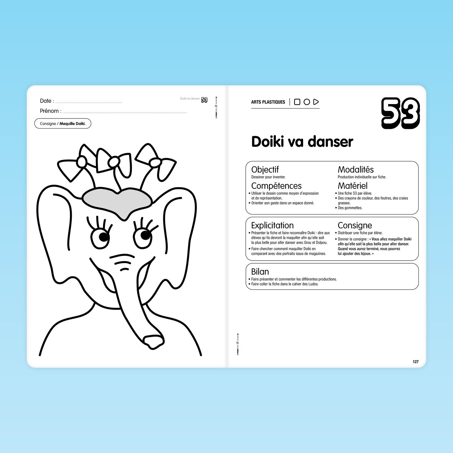 Fiche d'activité artistique Doiki va danser extraite des PhonoLudos MS