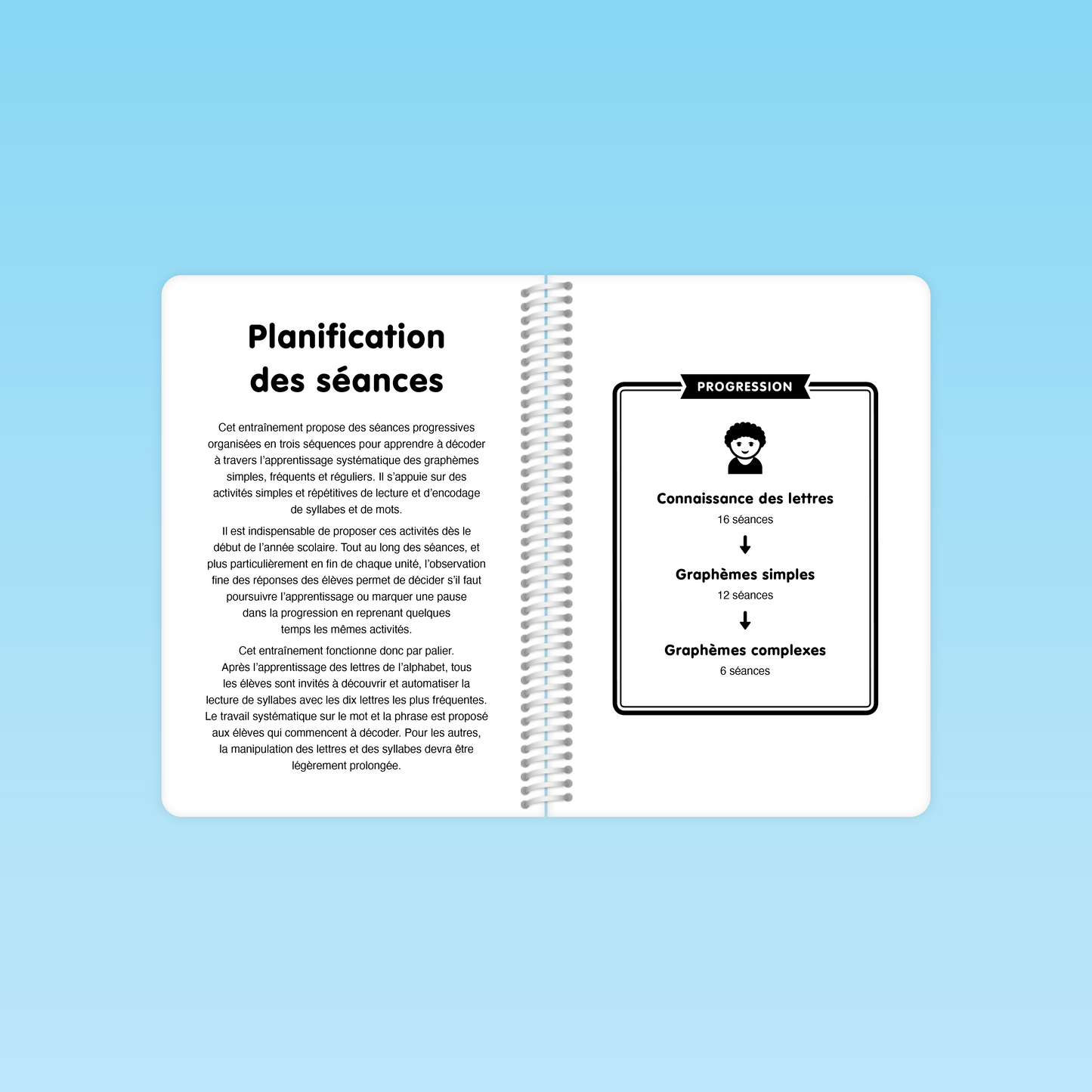 page planification des séances du guide décodage CP progression