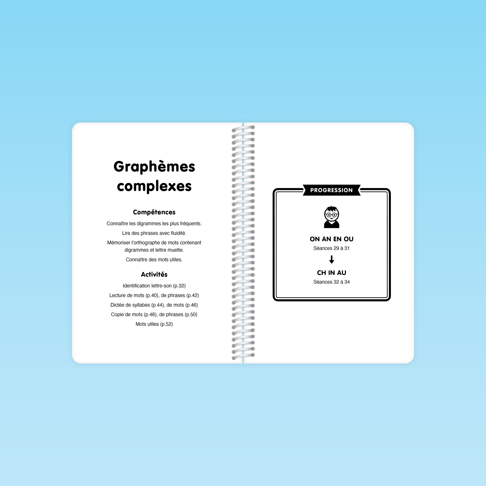 page progression graphèmes complexes CP séances 29–34