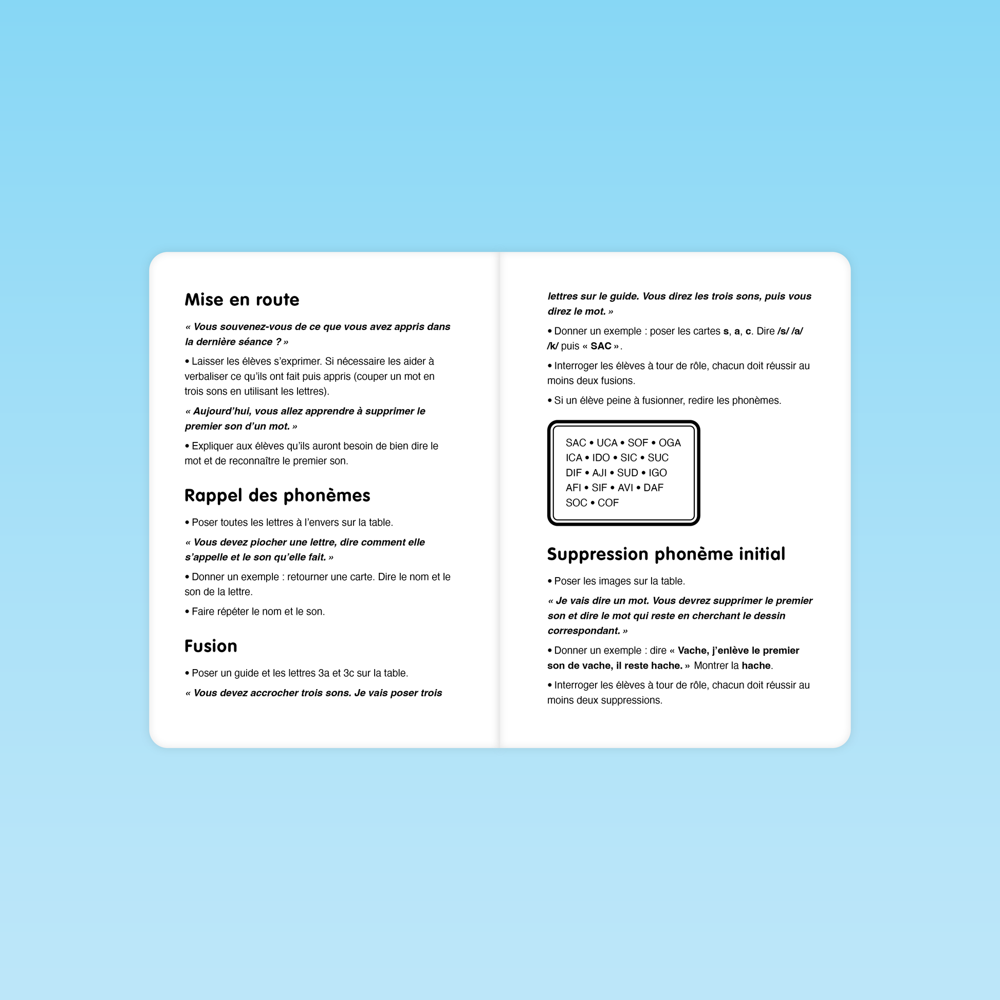 fiche objectif suppression du phonème initial matériel cartes lettres images